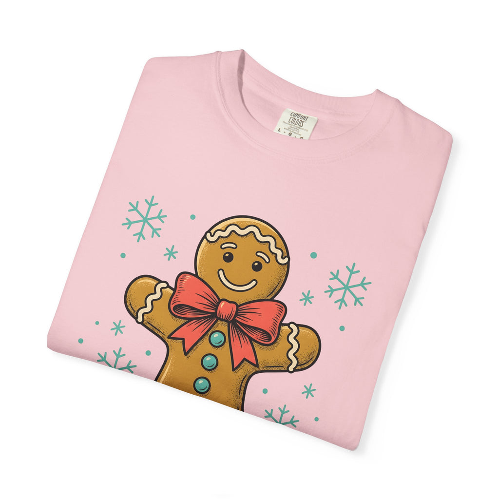 Gingerbread Biscuit Shirt Christmas Season Gift Women Comic Tee Gingerbread Man T-Shirt Xmas Fan Holiday Tshirt Winter Graphic Retro Flakes