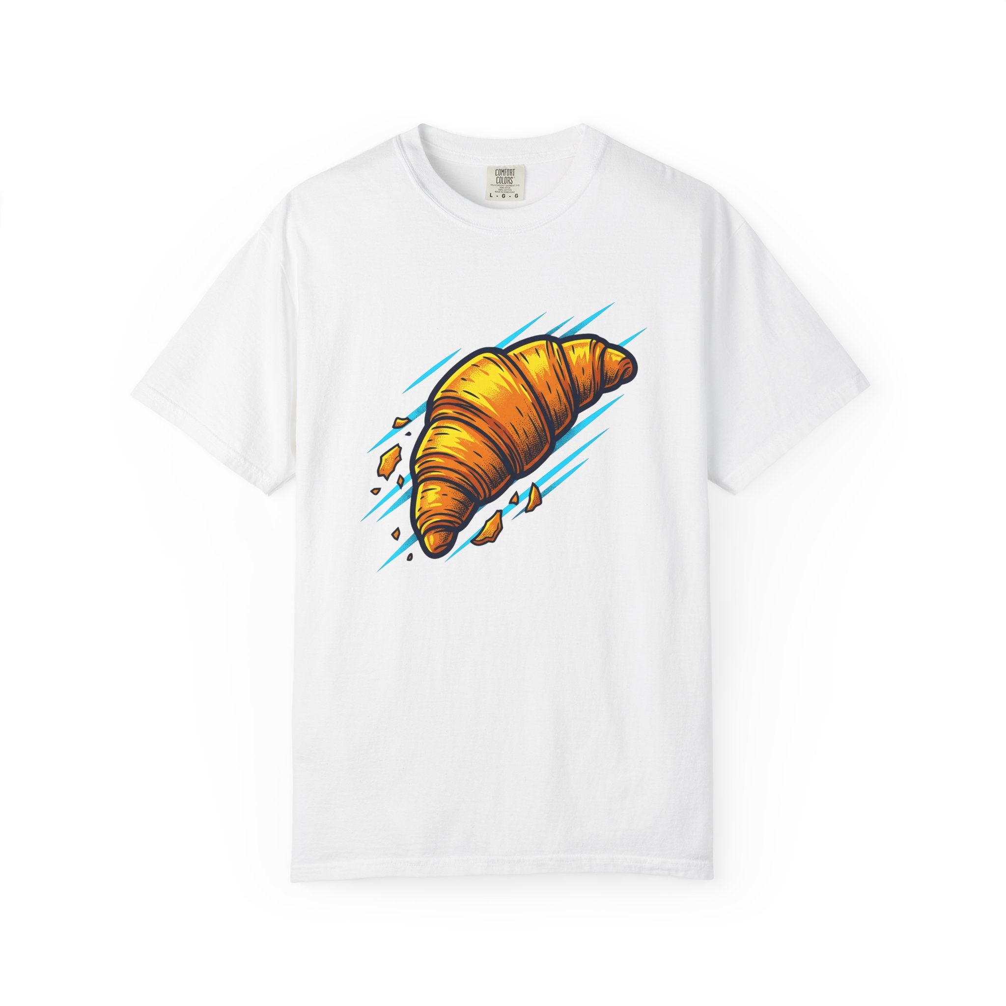 Croissant Shirt Desserts Breakfast Gift Women Bold Tee Croissant T-Shirt Pastry Fan Vintage Tshirt Morning Graphic Retro Pastry Crumbs