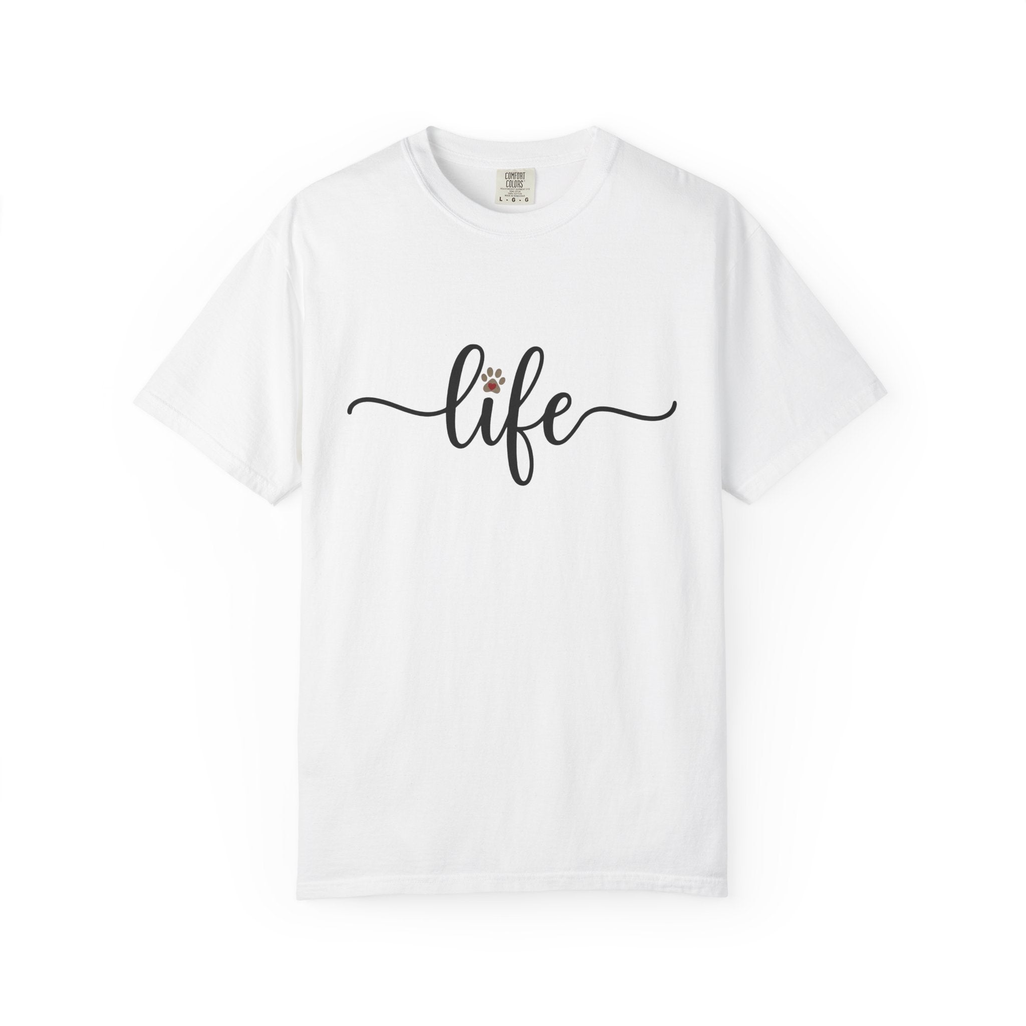 Paw Print Handwriting Shirt Dog Critter Gift Women Calligraphy Lettering Tee Handwritten Message T-Shirt Dog Fan Typography Tshirt Animal