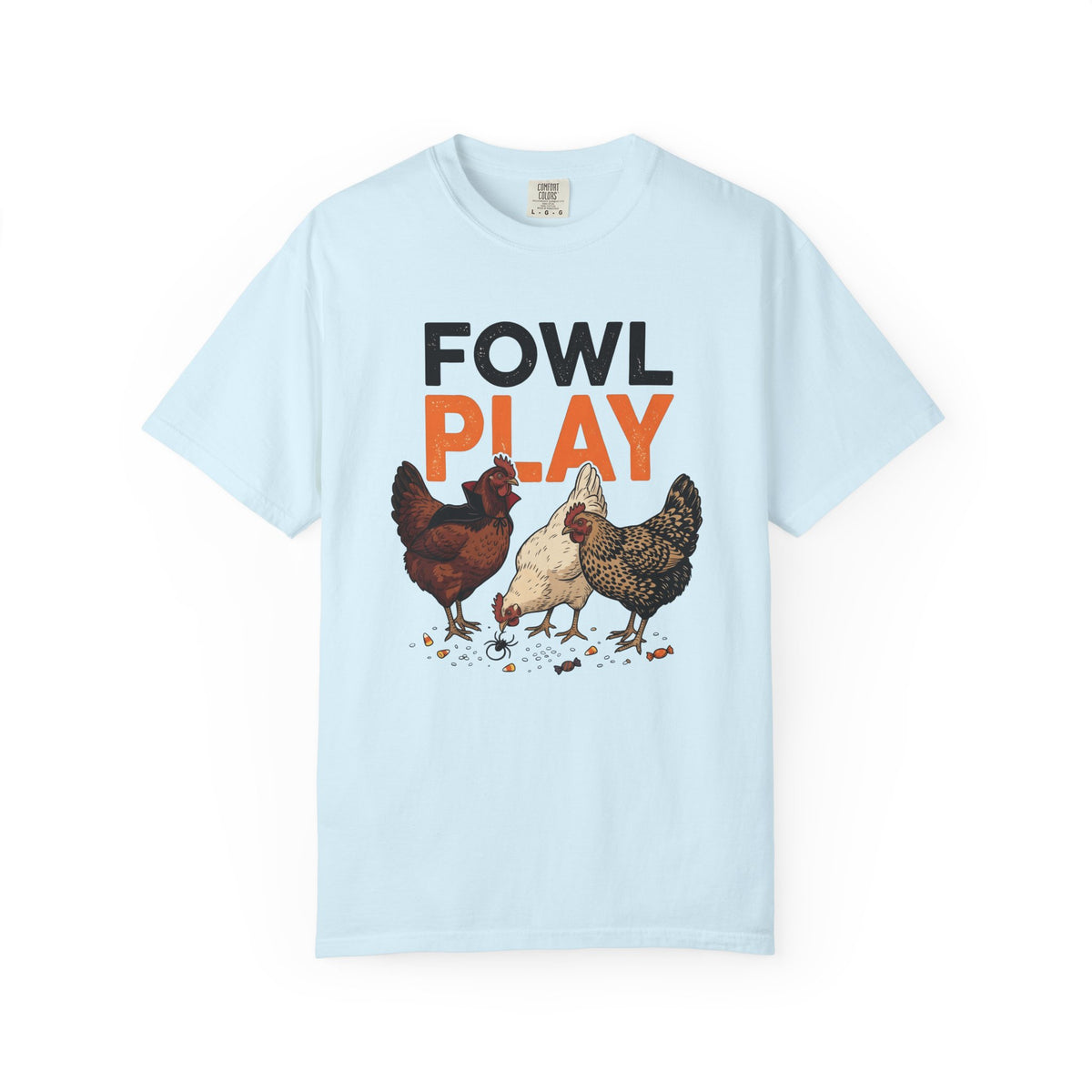 Poultry Trio Shirt Halloween Livestock Unisex Gift Caricature Tee Chickens