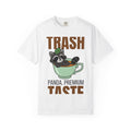 Raccoon Tea Cup Shirt Animals Cappuccino Gift Women Playful Tee Trash Panda T-Shirt Wildlife Fan Critter Tshirt Coffee Graphic Sketch Plant