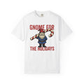 Holiday Gnome Shirt Christmas Joke Gift Women Retro Tee Gnome T-Shirt Christmas Fan Vintage Tshirt Pun Graphic Sketch Peppermint Stick