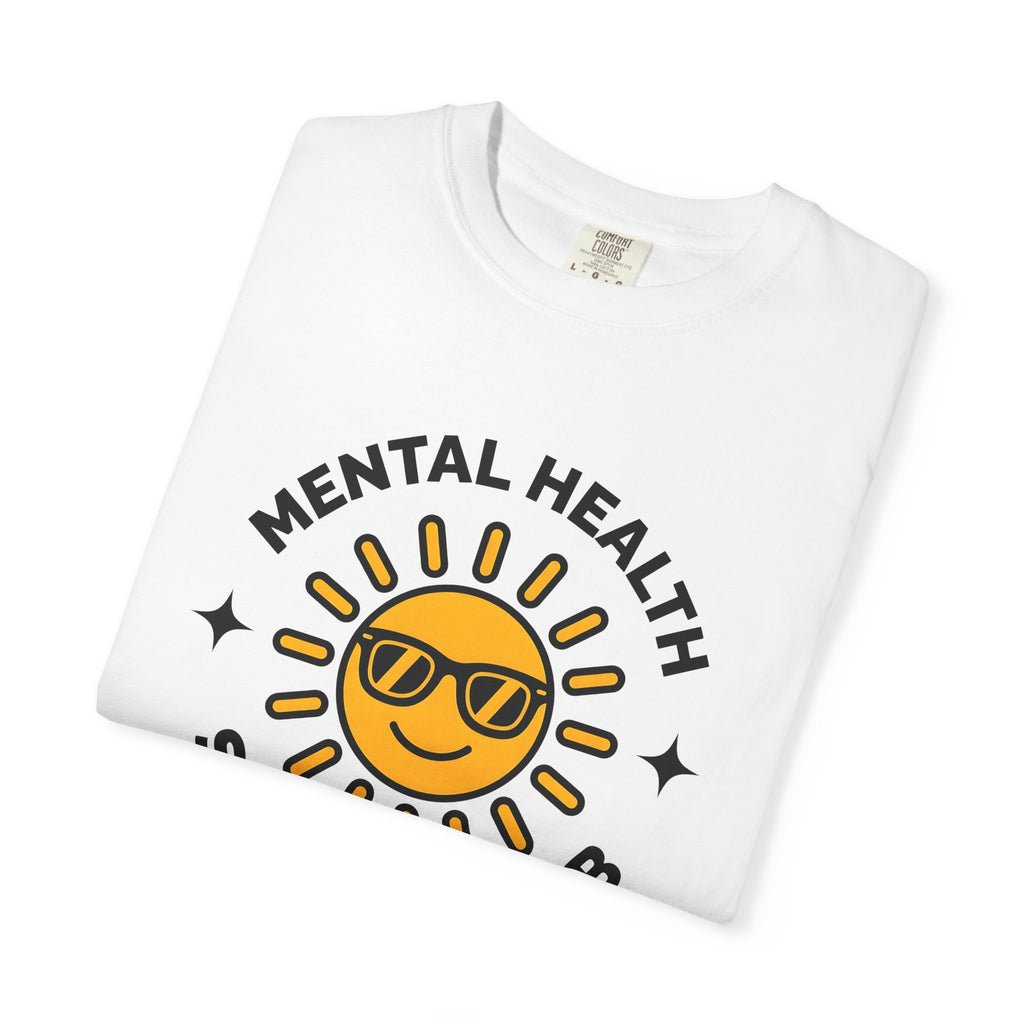 Happy Sun Shirt Mental Health Self Care Gift Women Modern Graphic Tee Sunshine T-Shirt Wellness Enthusiast Graphic Tshirt Mindfulness