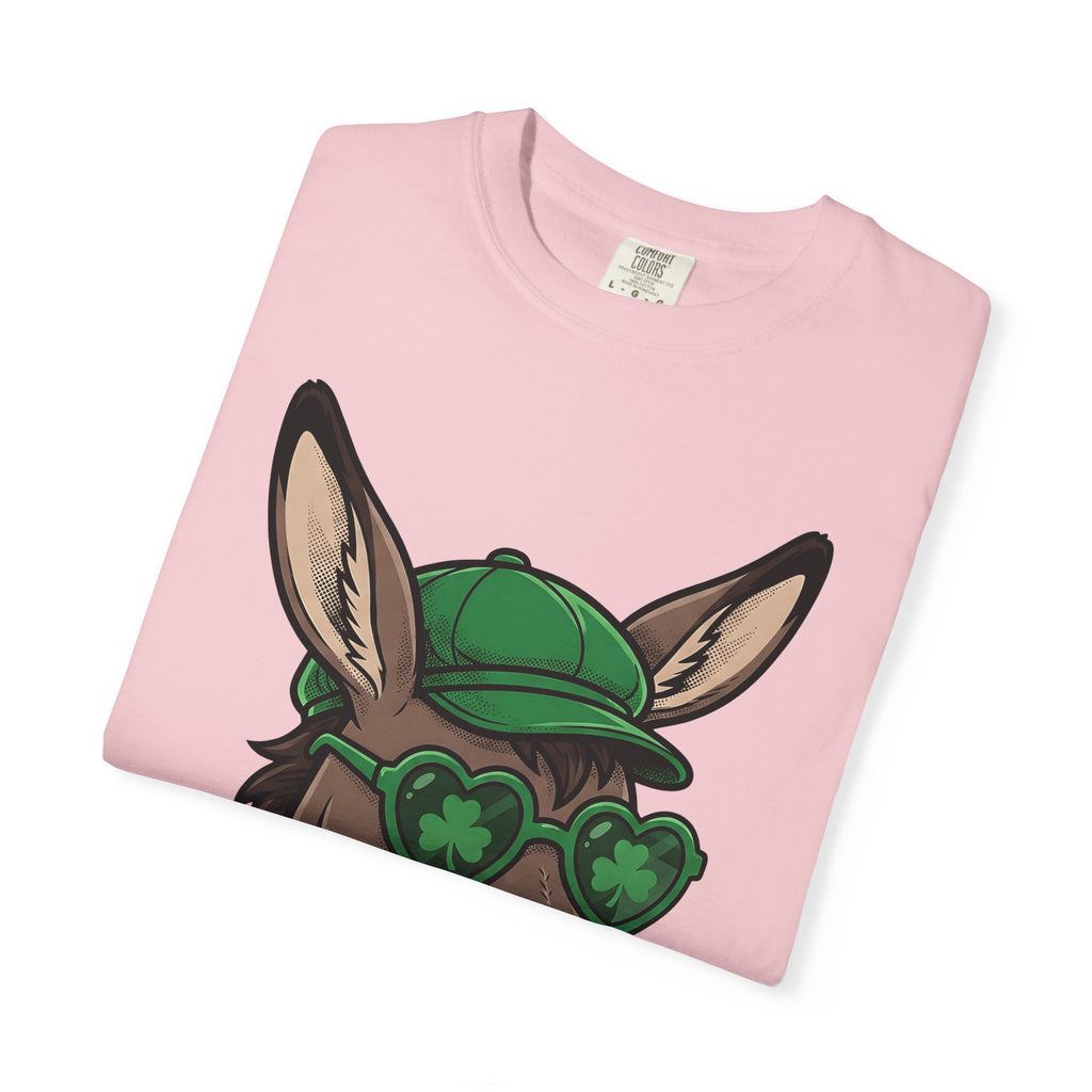 Burro Art Shirt St Patrick's Day Fauna Gift Women Animation Tee Donkey T-Shirt Shamrock Fan Cartoon Tshirt Wildlife Graphic Classic Lucky