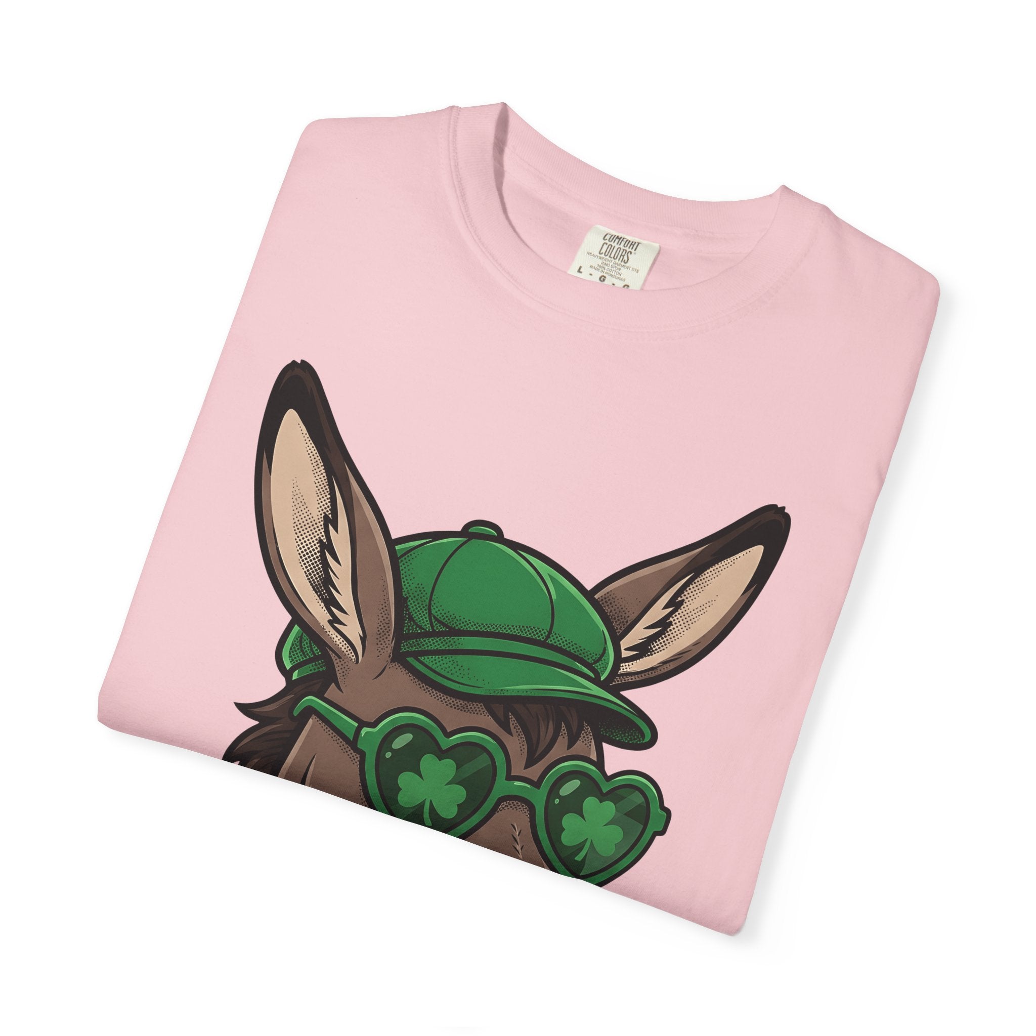 Burro Art Shirt St Patrick's Day Fauna Gift Women Animation Tee Donkey T-Shirt Shamrock Fan Cartoon Tshirt Wildlife Graphic Classic Lucky
