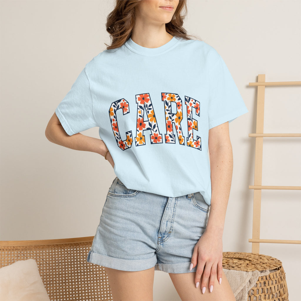 Floral College Font Shirt Nurses Recognition Gift Women Thick Tee Typography T-Shirt Nurse Enthusiast Bold Tshirt Appreciation Graphic