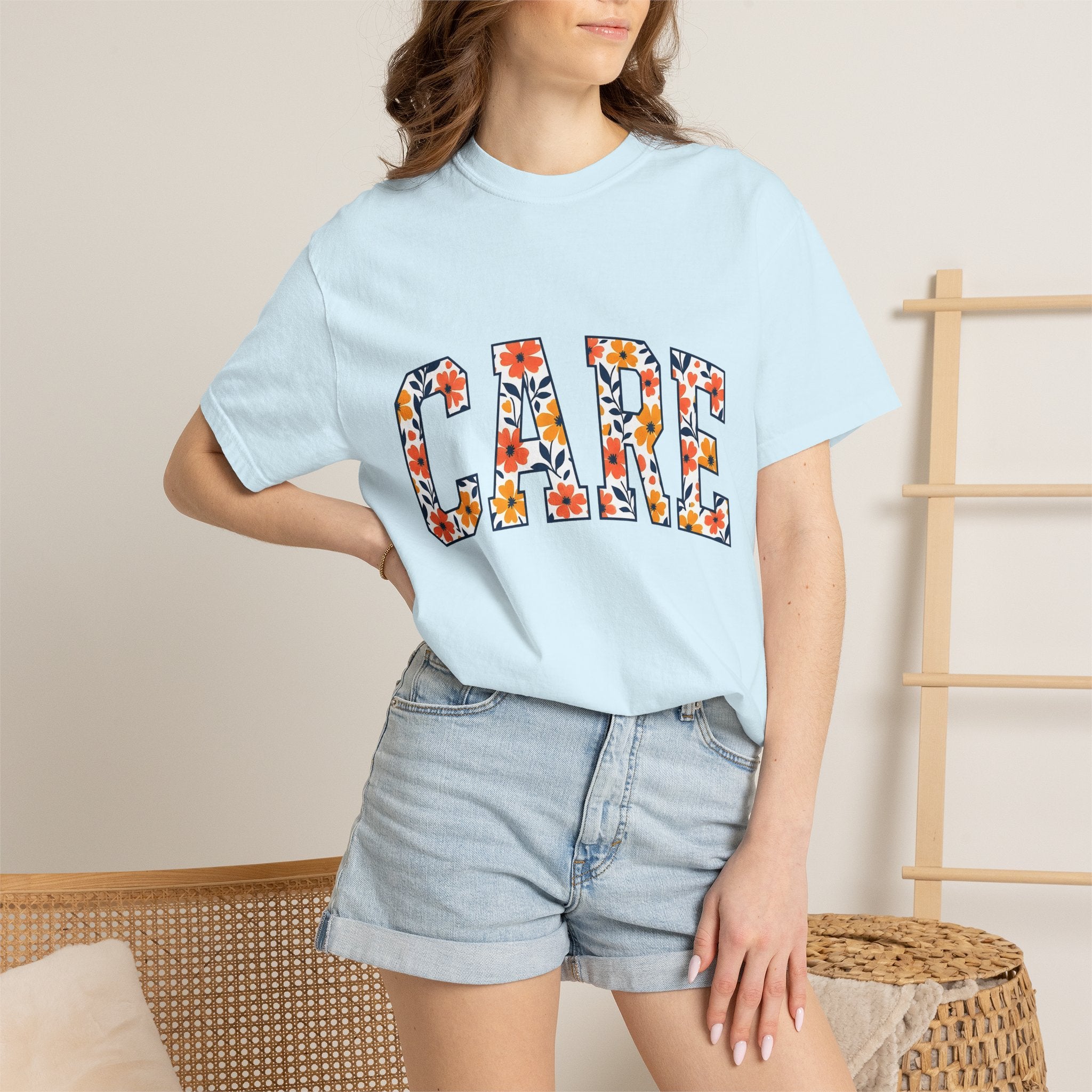 Floral College Font Shirt Nurses Recognition Gift Women Thick Tee Typography T-Shirt Nurse Enthusiast Bold Tshirt Appreciation Graphic