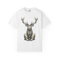 Buck Deer Shirt Animal Wildlife Gift Women Modern Boho Tee Stag T-Shirt Wildlife Enthusiast Bohemian Tshirt Conservation Graphic Retro Lotus