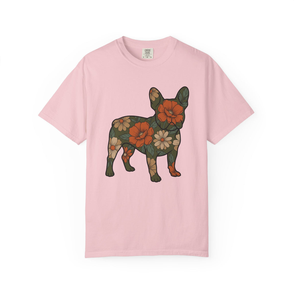 French Bulldog Shirt Dog Botanical Unisex Gift Rustic Tee Bouledogue T-Shirt Dog