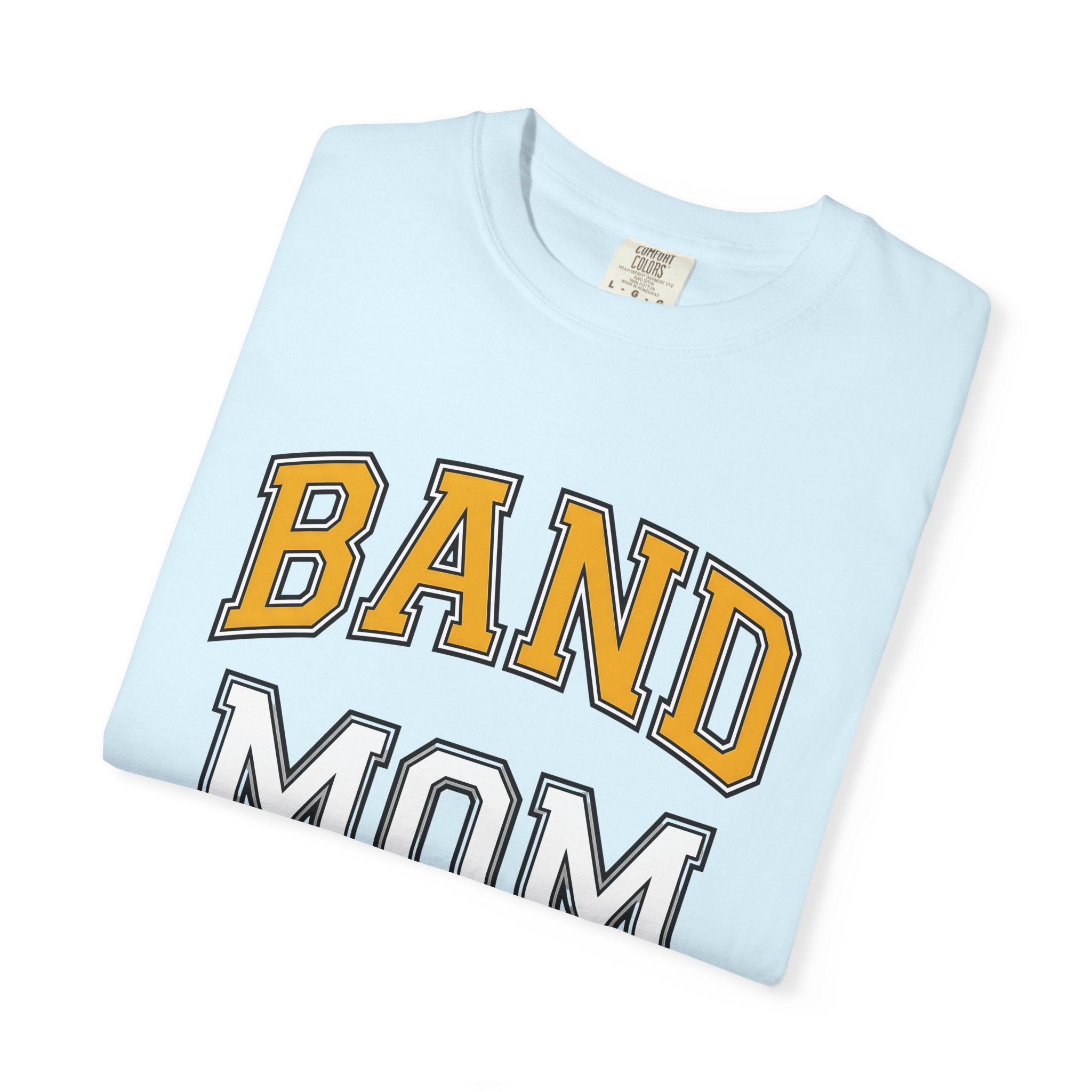 Varsity Lettering Design Shirt Band Mom Institution Gift Women Thick Tee Letterman T-Shirt Band Parent Enthusiast Bold Graphic Illustration
