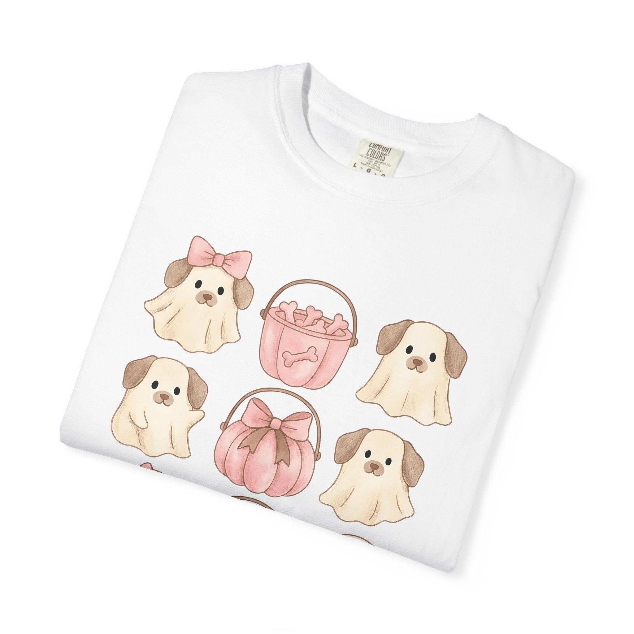 Spooky Dog Shirt Halloween Pet Owner Gift Women Adorable Tee Canine T-Shirt Halloween Fan Cute Tshirt Dog Mom Graphic Soft Colors