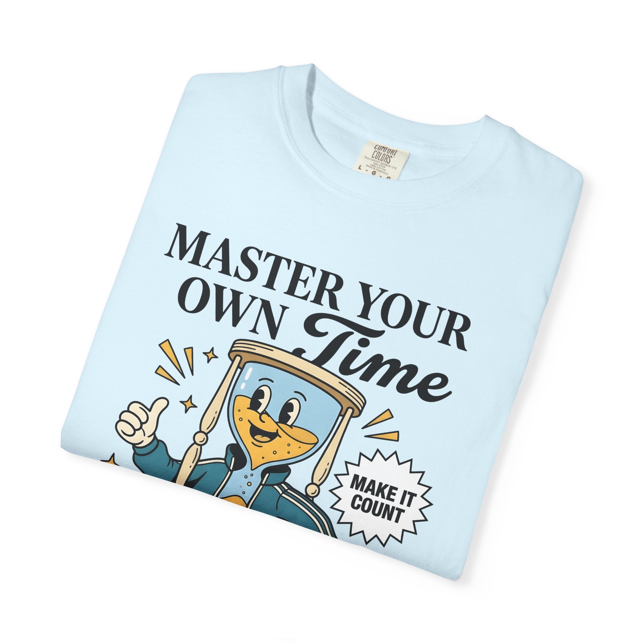 Hourglass Character Shirt Motivational Positivity Gift Women Cartoon Tee Sand Timer T-Shirt Inspiration Enthusiast Comic Tshirt Optimism
