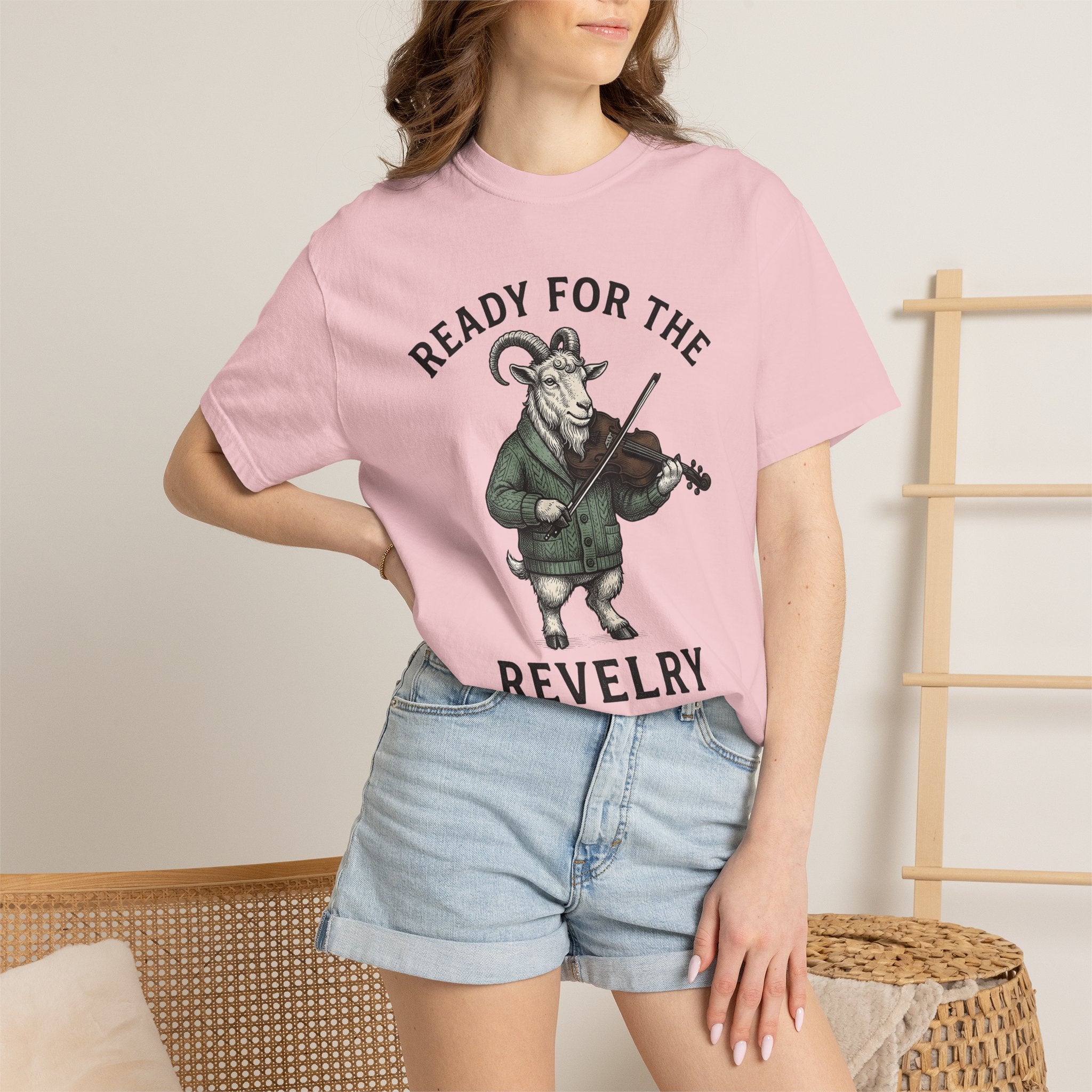 Goat Shirt St Patrick's Day Wildlife Gift Women Retro Tee Kid T-Shirt Shamrock Fan Vintage Tshirt Animal Graphic Sketch Fiddle Tshirt