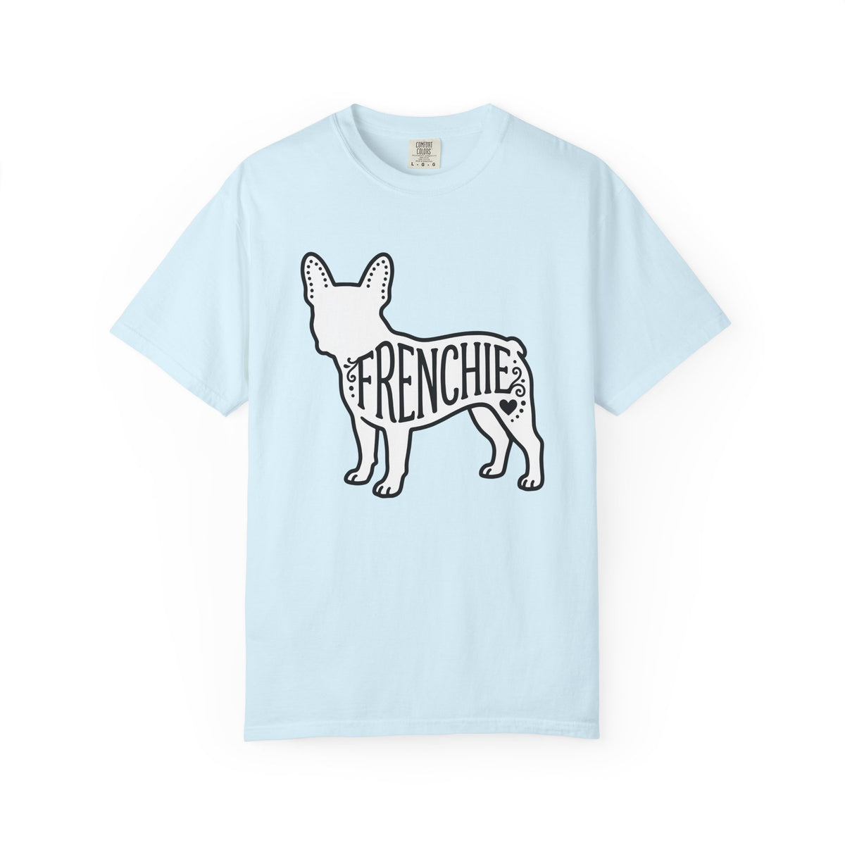 French Bulldog Shirt Dog Critters Gift Women Strong Graphic Tee Bulldog T-Shirt Dog Fan Graphic Tshirt Creature Graphic Linear Heart Icon