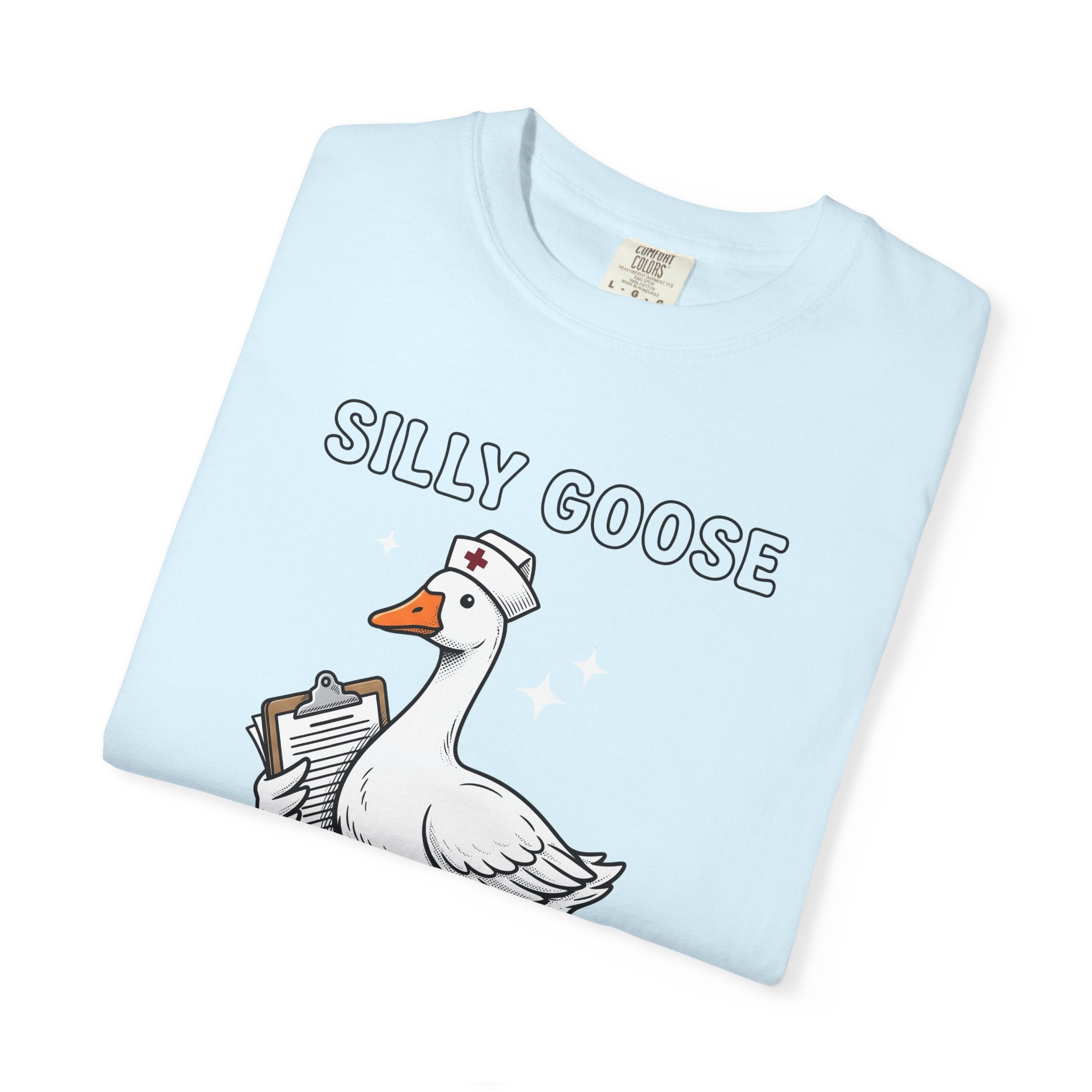 Nurse Duck Shirt Nurses Wildlife Gift Women Comic Tee Duckling T-Shirt Nursing Enthusiast Cartoon Tshirt Animal Graphic Line Art Notepad