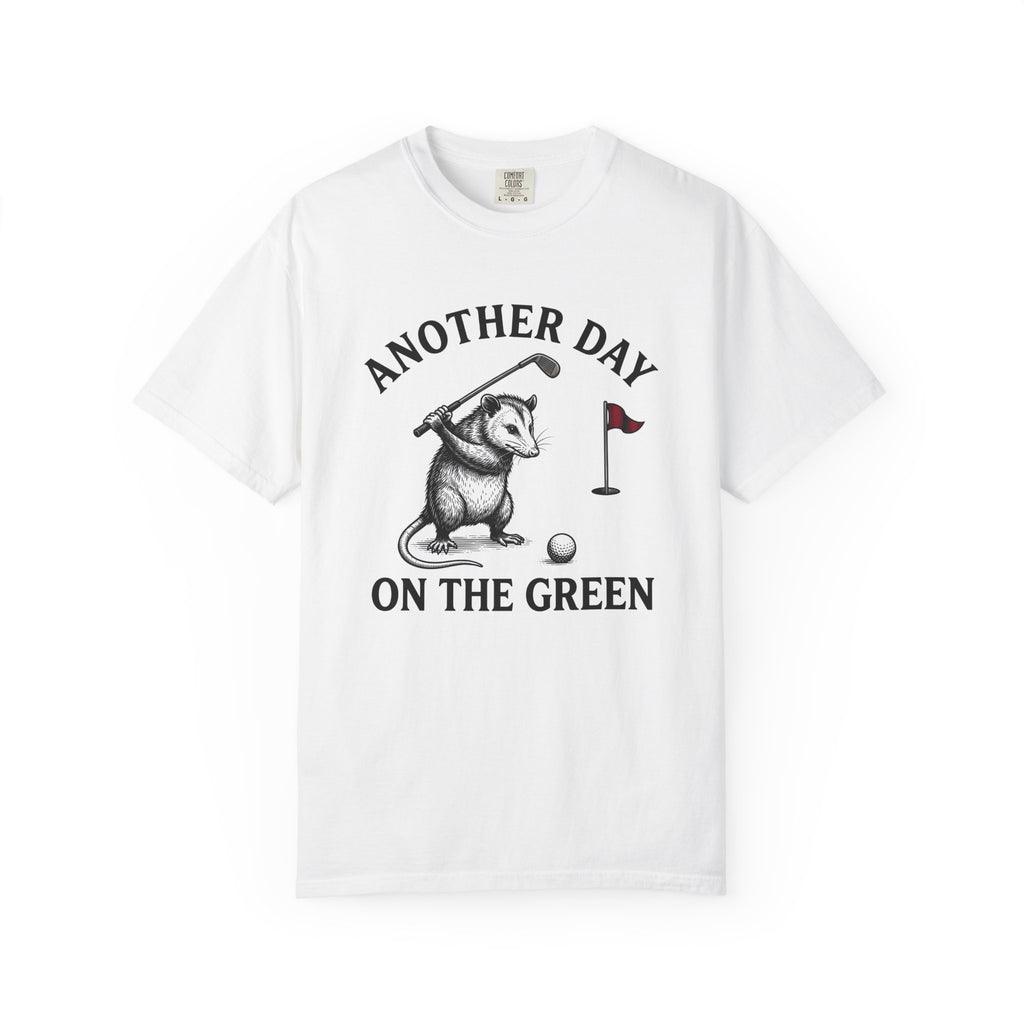 Possum Golf Shirt Golf Fauna Gift Women Hand Drawn Tee Opossum T-Shirt Golfer Fan Wildlife Graphic Tshirt Watercolor Pin Flag Tshirt