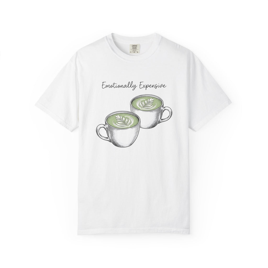 Matcha Latte Cups Shirt Coffee Foodie Gift Women Hand Drawn Tee Green Tea Cup T-Shirt Coffee Fan Illustrated Tshirt Food Graphic Vintage