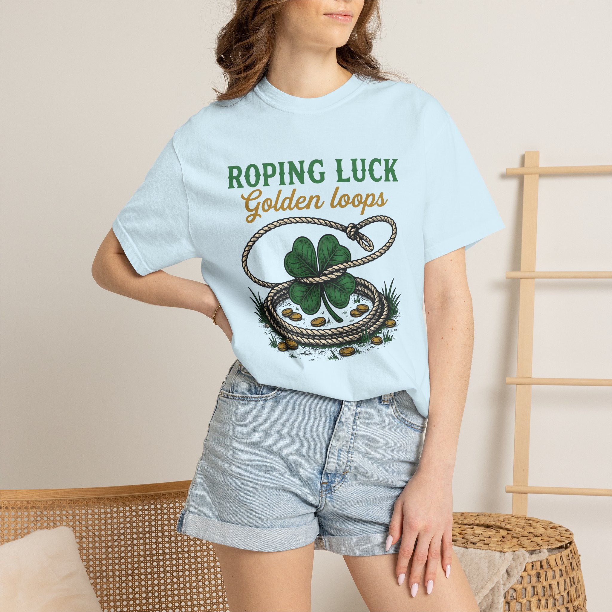 Luck Knot Shirt St Patrick's Day Ranch Gift Women Old School Tee Shamrock T-Shirt Luck Charm Fan Celtic Tshirt Farm Graphic Line Art Coin