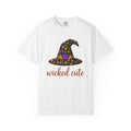 Witch Hat Shirt Halloween Enchantment Gift Women Playful Tee Pointy Hat T-Shirt Spooky Fan Whimsical Tshirt Magical Graphic Storybook Heart