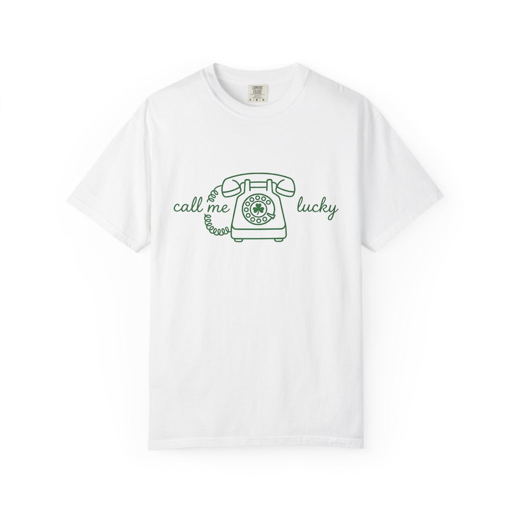 Old Phone Shirt St Patrick's Day Funny Gift Women Cartoon Tee Mobile Phone T-Shirt Luck Enthusiast Comic Tshirt Humor Graphic Modern Lucky
