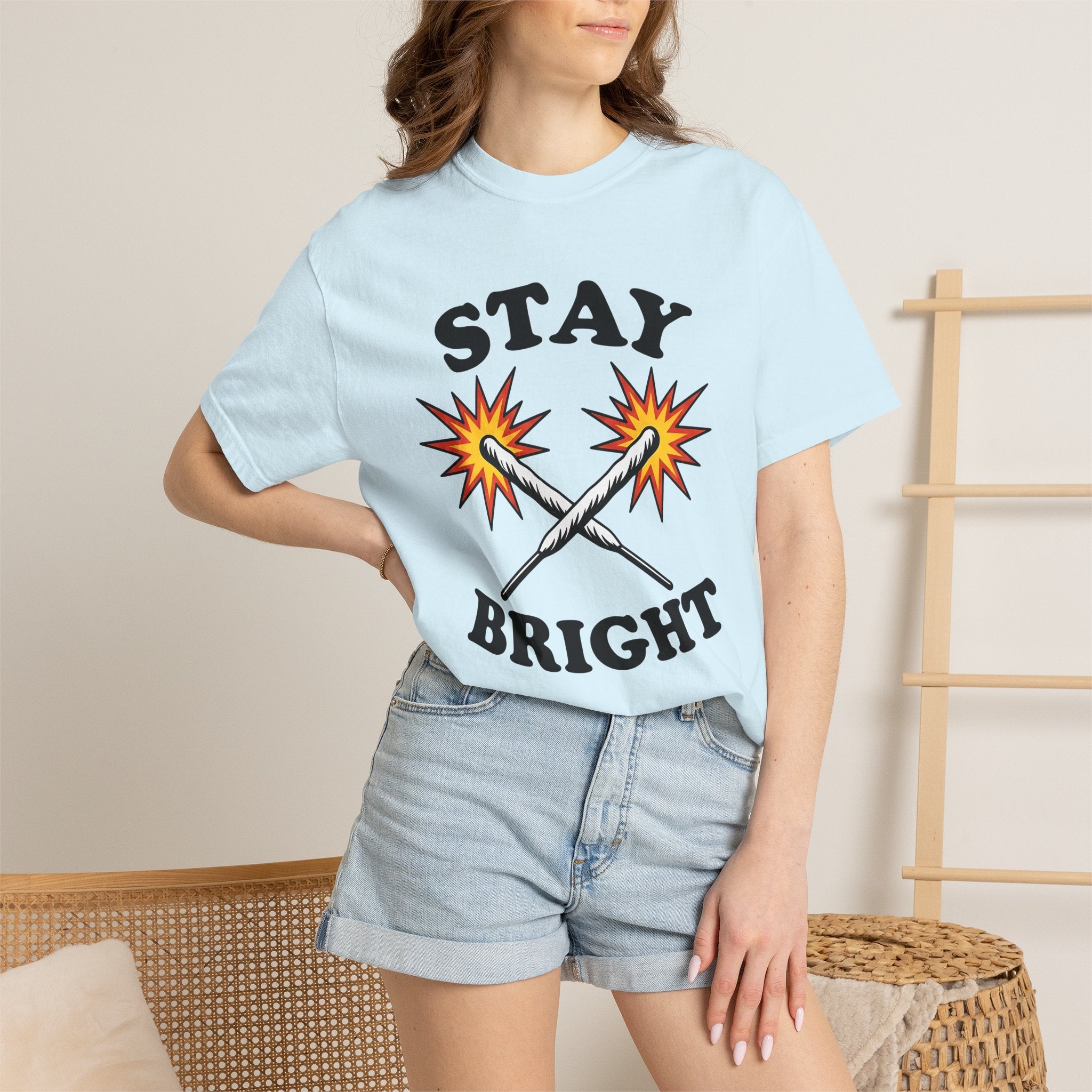 Sparkler Graphic Shirt 4th Of July Party Gift Women Bold Tee Sparkler T-Shirt Independence Day Fan Vintage Tshirt Celebration Graphic Retro