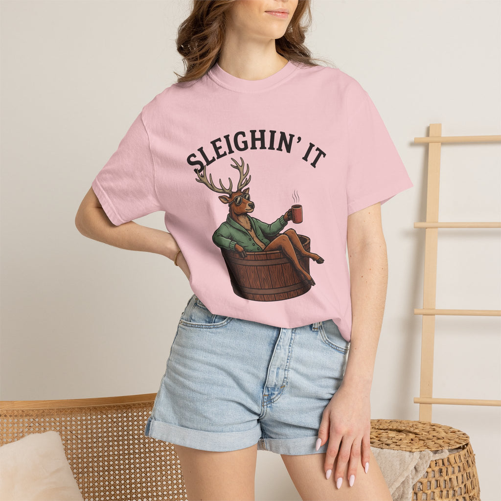 Stag Jacuzzi Shirt Holiday Noel Gift Women Retro Tee Deer T-Shirt Vacation Fan Buck Tshirt Christmas Graphic Vintage Cup Tshirt