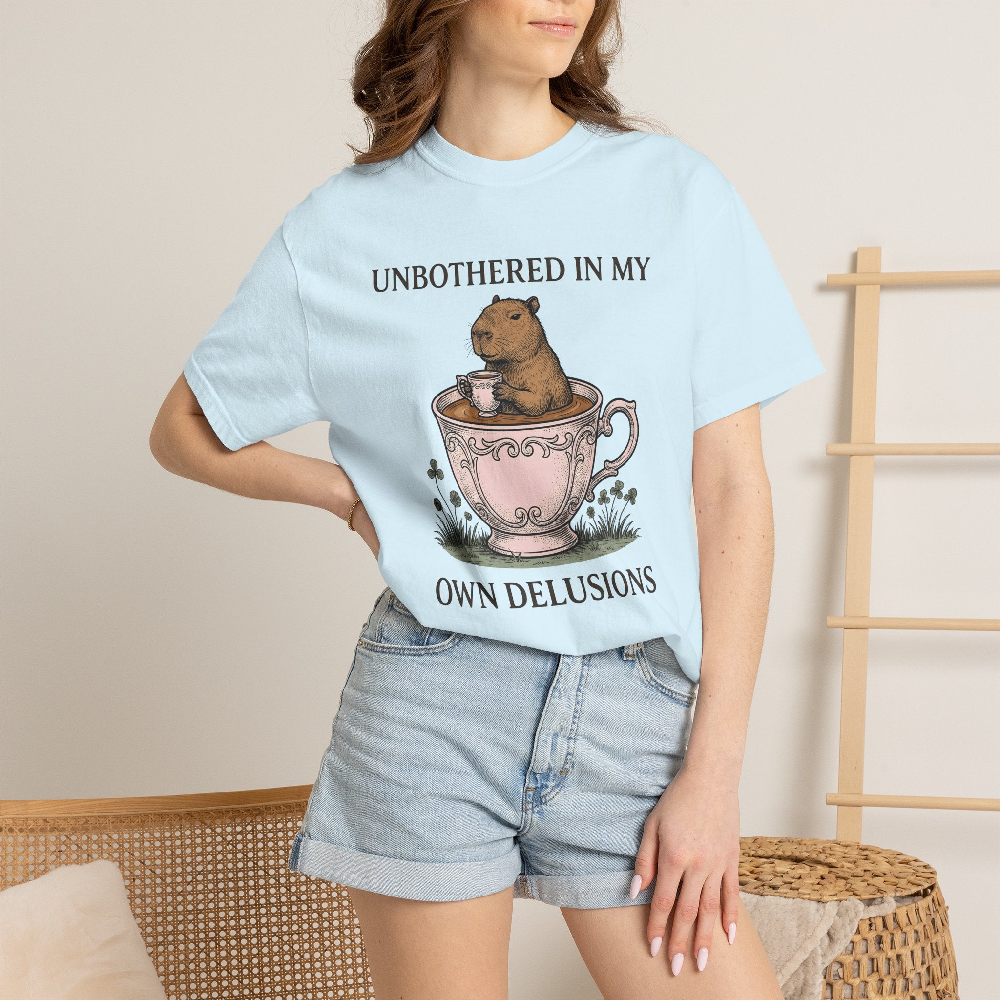 Capybara Cup Shirt Funny Pet Gift Women Retro Tee Mug T-Shirt Humor Fan Vintage Tshirt Animal Graphic Sketch Shamrock Tshirt