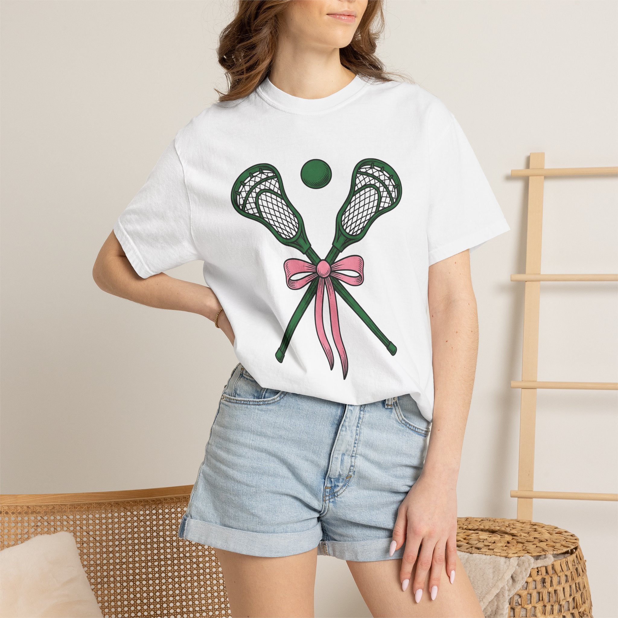 Lacrosse Sticks Shirt Lacrosse Sports Gift Women Line Art Tee Lacrosse Sticks T-Shirt Lacrosse Fan Linework Tshirt Athletic Graphic Hand
