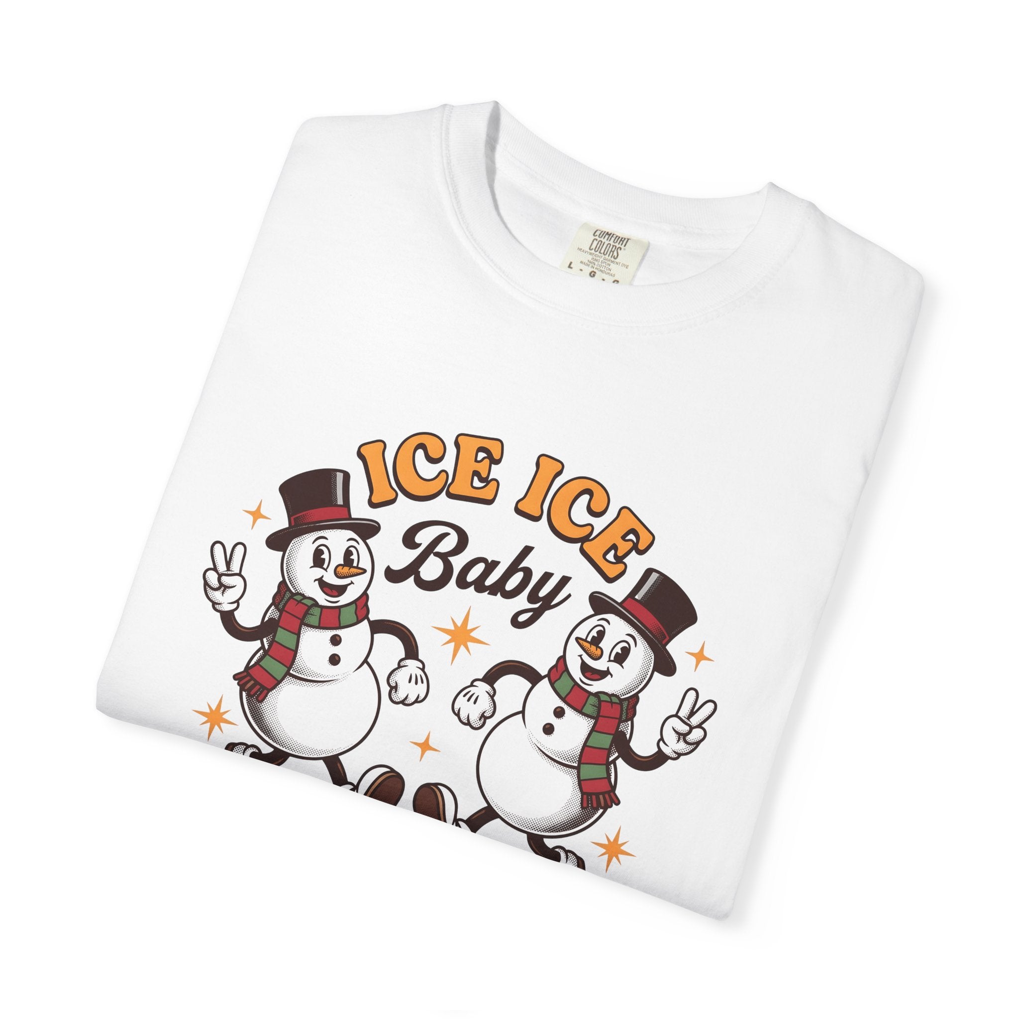 Snowman Drawing Shirt Holiday Ice Gift Women Cartoonish Tee Frosty T-Shirt Christmas Fan Frost Graphic Old School Fedora Tshirt
