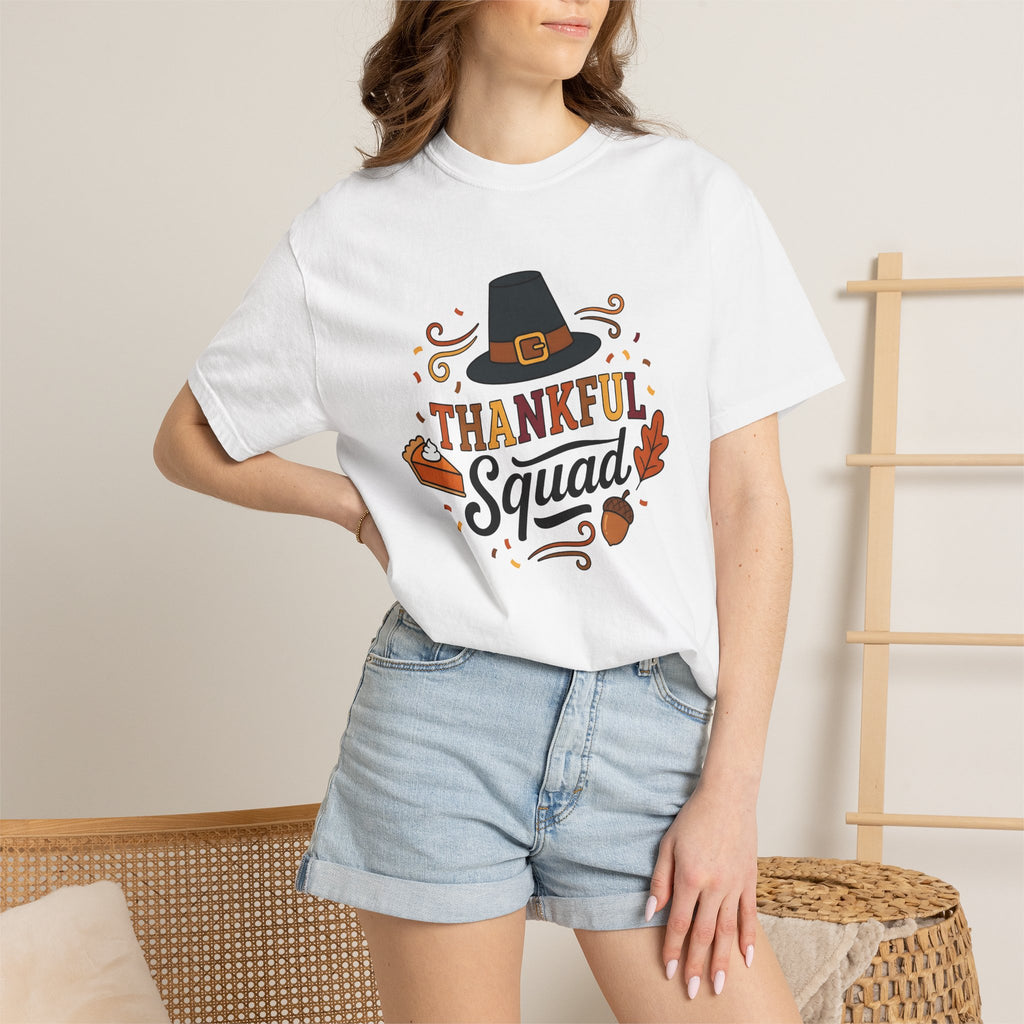 Pilgrim Hat Shirt Thanksgiving Harvest Gift Women Cute Tee Pilgrim T-Shirt Turkey Fan Pilgrim Hat Graphic Autumn Design Animated Pumpkin Pie
