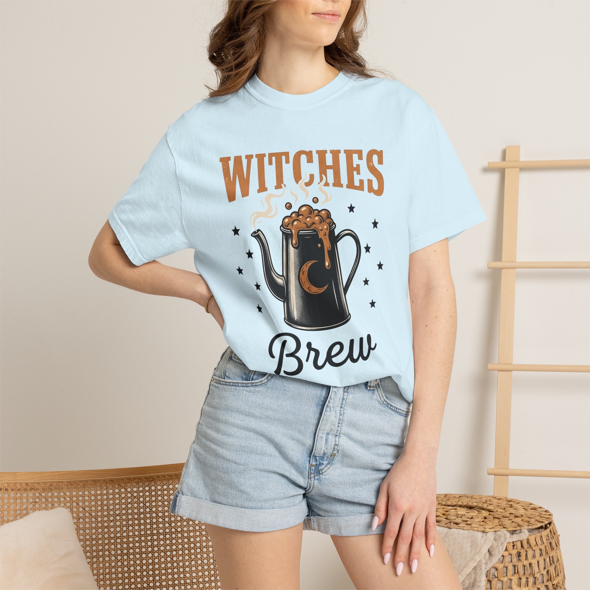 Simmering Kettle Shirt Halloween Sorcery Gift Women Cartoon Tee Whistling Kettle T-Shirt Horror Fan Caricature Tshirt Magic Graphic Sketch