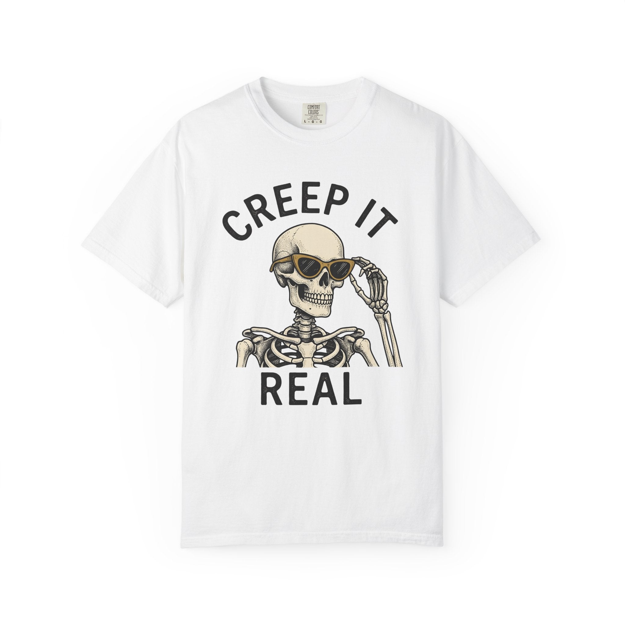 Skeleton Sunglasses Shirt Halloween Gothic Gift Women Vintage Tee Skull T-Shirt Horror Fan Retro Tshirt Dark Graphic Hand Drawn Sunglasses
