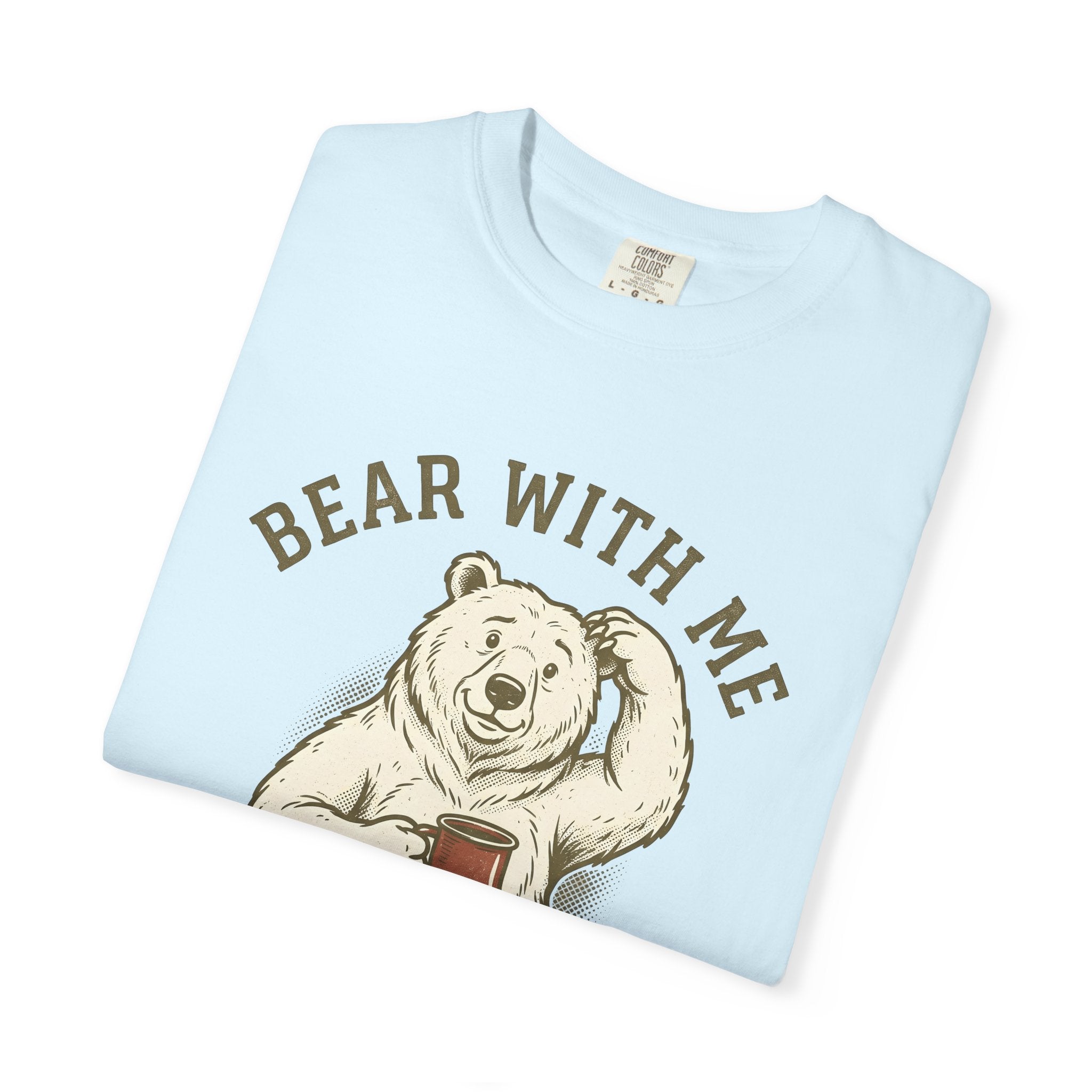 Bear Latte Shirt Funny Wildlife Gift Women Retro Tee Coffee T-Shirt Humor Fan Vintage Tshirt Animal Graphic Sketch Cup Tshirt