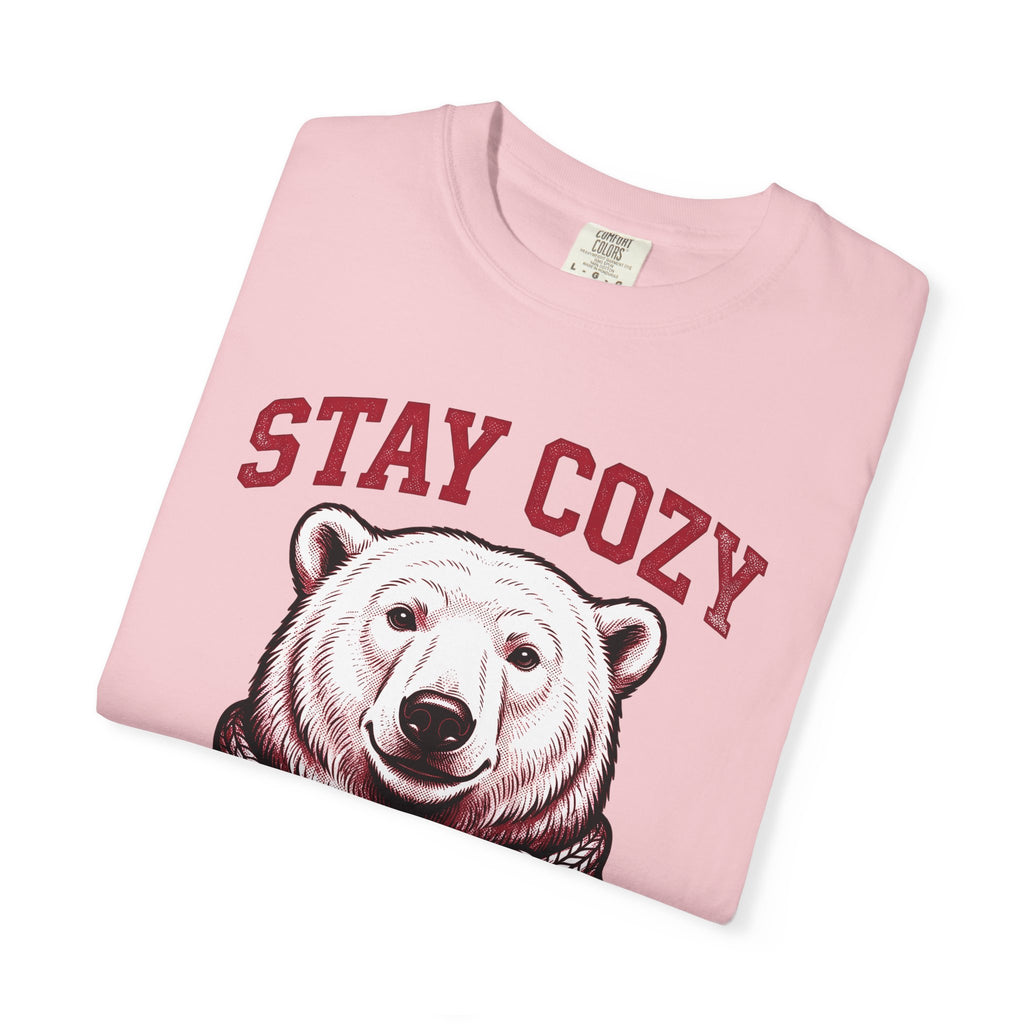 Polar Bear Shirt Christmas Winter Gift Women Vintage Tee Ursa T-Shirt Holiday Fan Retro Tshirt Frosty Graphic Hand Drawn Scarf Tshirt