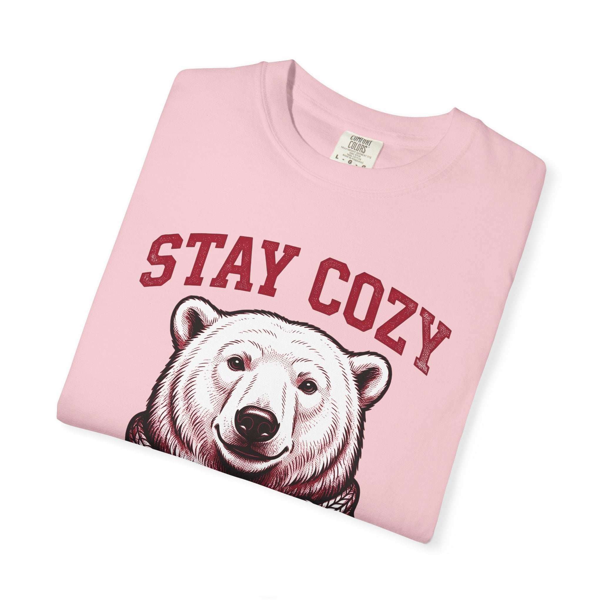 Polar Bear Shirt Christmas Winter Gift Women Vintage Tee Ursa T-Shirt Holiday Fan Retro Tshirt Frosty Graphic Hand Drawn Scarf Tshirt