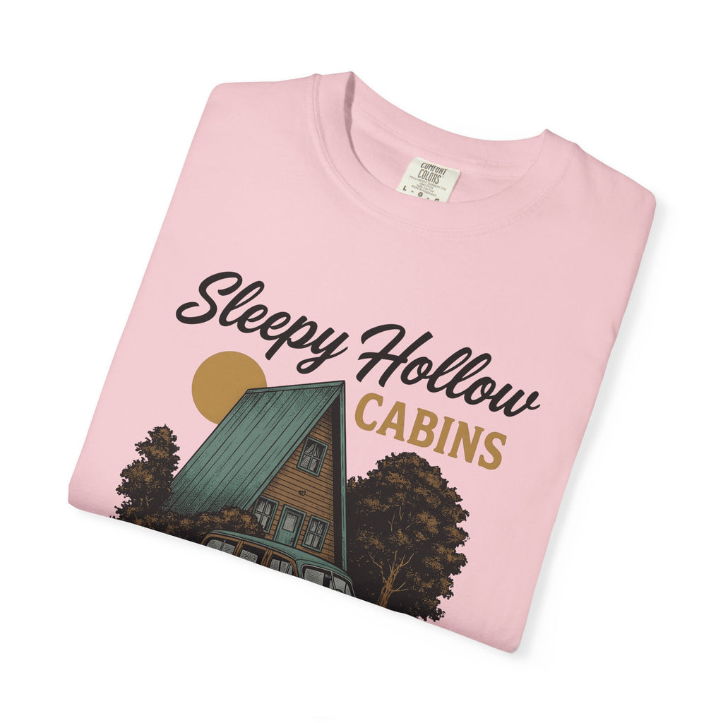 Cabin Car Shirt Halloween Spooky Gift Women Vintage Tee Rv T-Shirt Horror Fan Creepy Graphic Creepy Illustration Retro Tree Tshirt