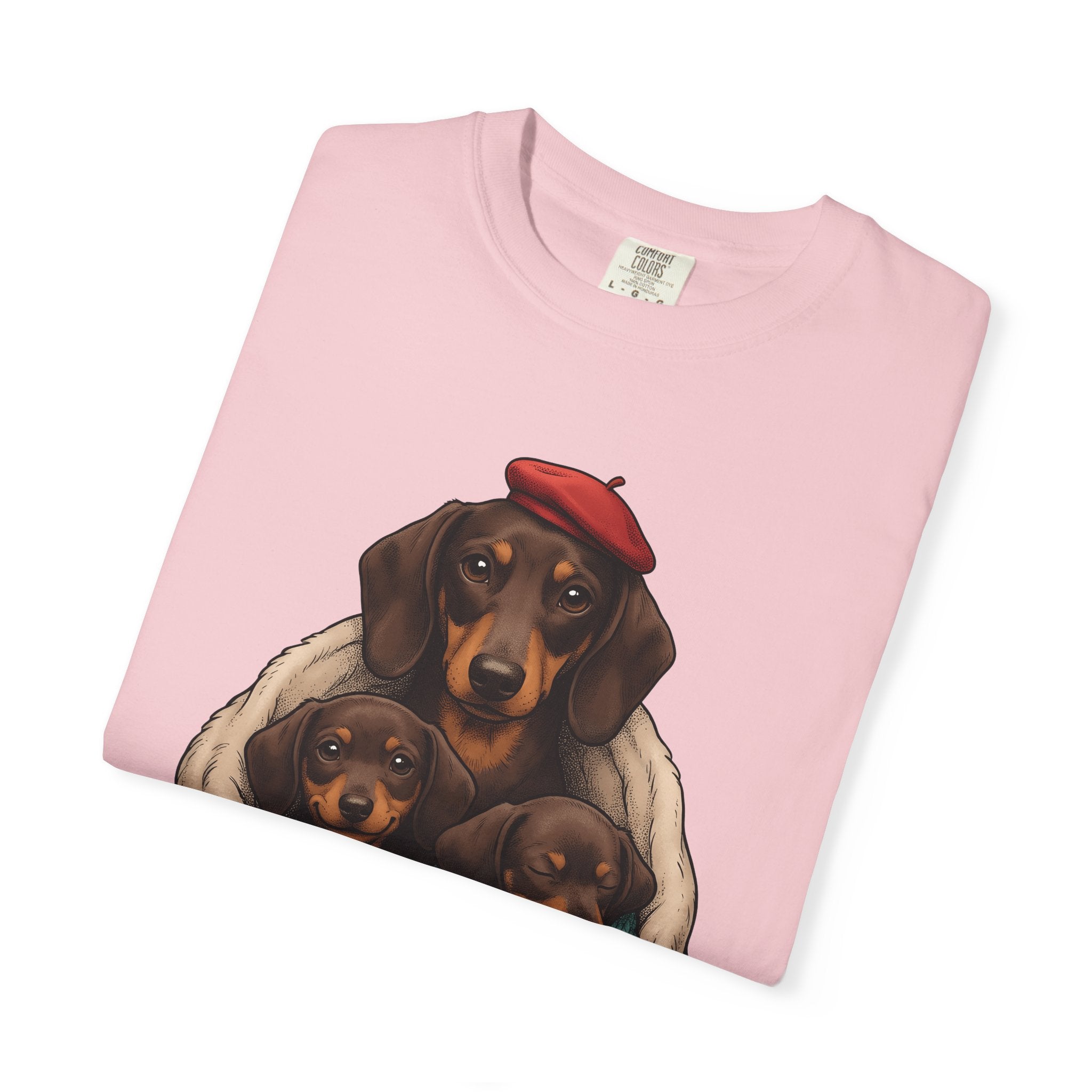 Dachshund Pack Shirt Dog Animals Gift Women Kawaii Tee Wiener Dog T-Shirt Dog Fan Doodle Tshirt Creature Graphic Sketch Neck Scarf Tshirt