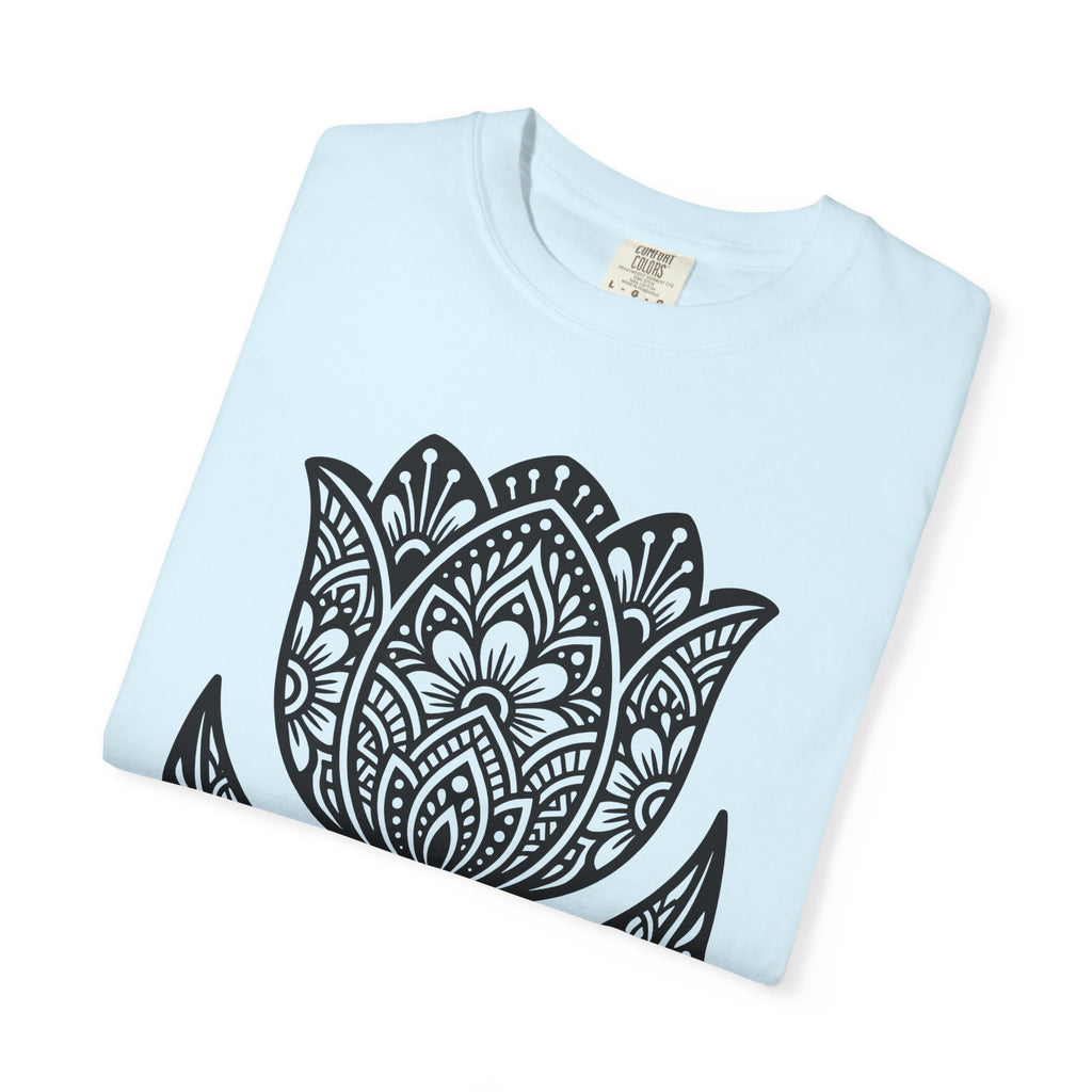 Tulip Flower Shirt Easter Floral Gift Women Boho Tee Tulip T-Shirt Easter Fan Bouquet Tshirt Floral Graphic Folk Art Mandala Tshirt