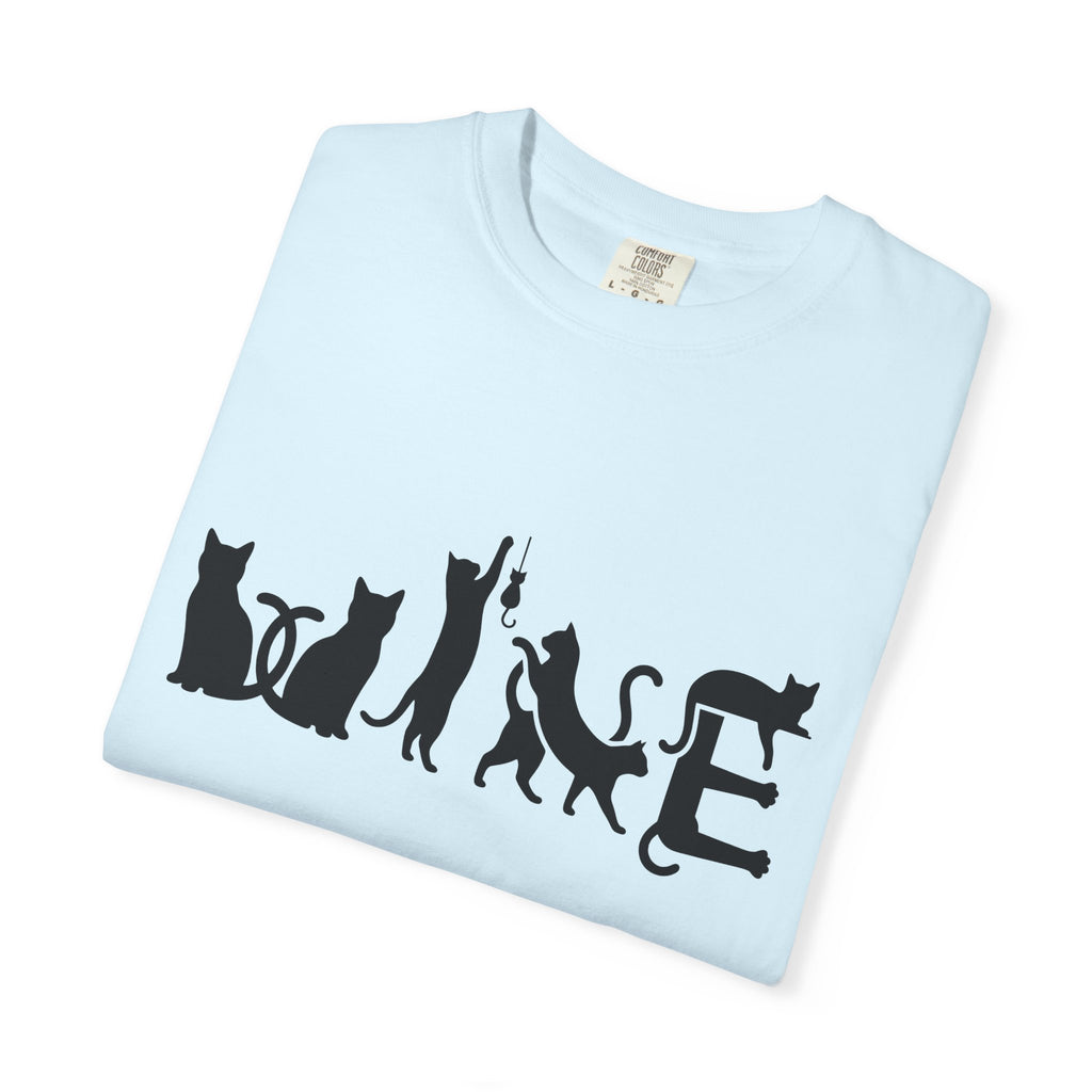 Cat Outline Shirt Cat Animals Gift Women Simple Tee Kitten T-Shirt Feline Fan Cat Tshirt Wildlife Graphic Contemporary Rodent Tshirt