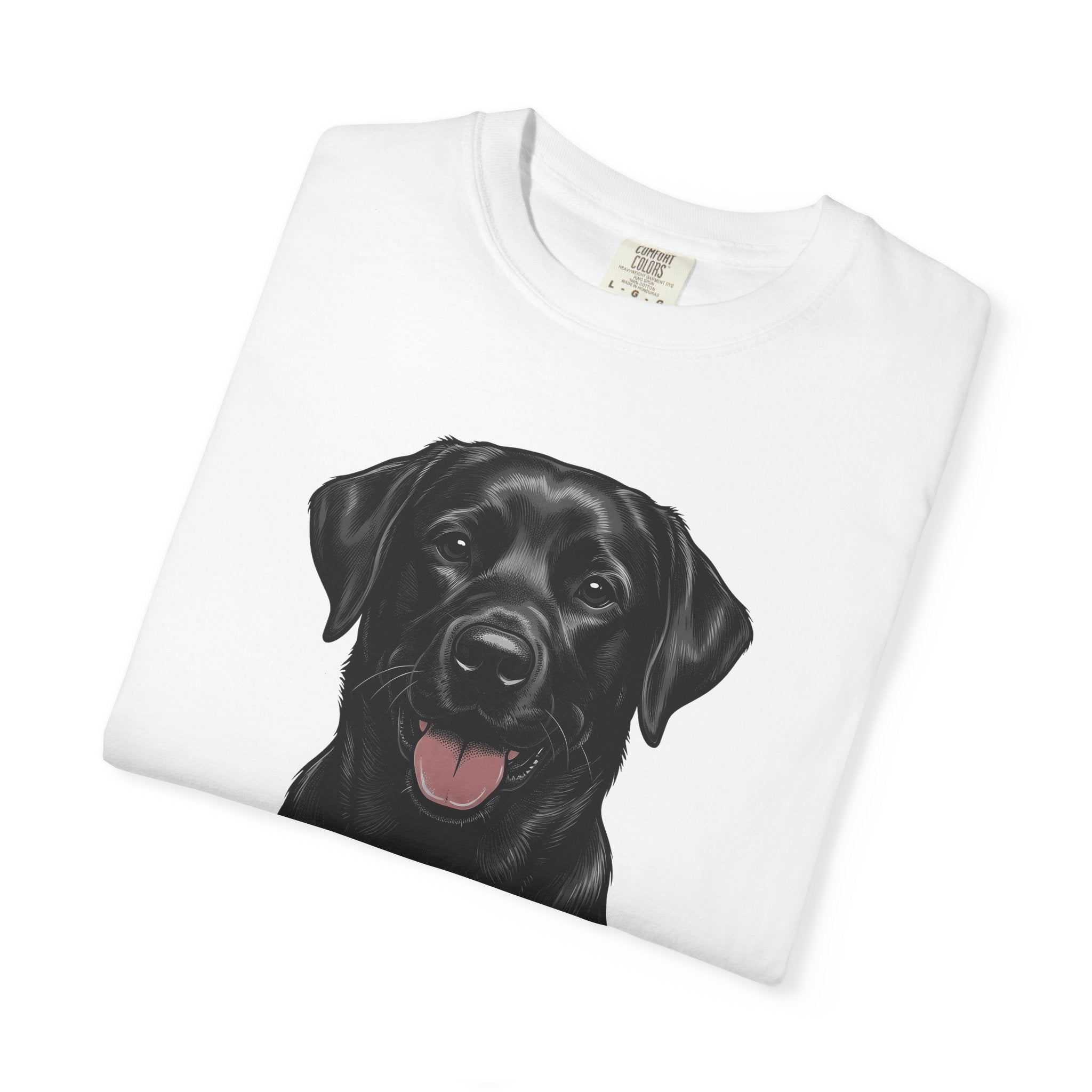 Black Labrador Shirt Dog Pet Gift Women Realistic Tee Labrador T-Shirt Dog Fan Canine Graphic Vintage Dog Portrait Tshirt