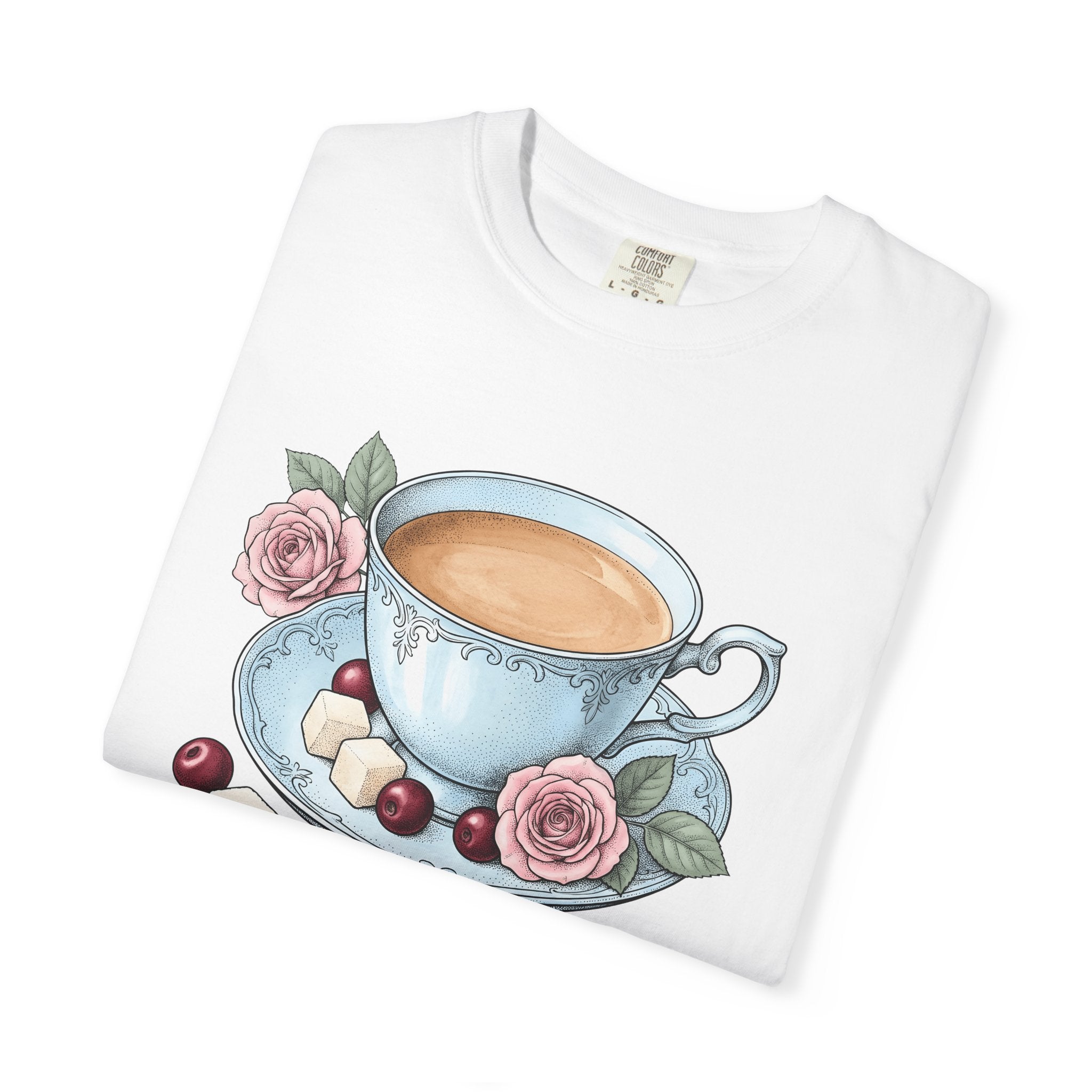 Coffee Mug Shirt Coffee Bouquet Gift Women Retro Tee Mug T-Shirt Coffee Fan Vintage Tshirt Floral Graphic Sketch Flower Tshirt