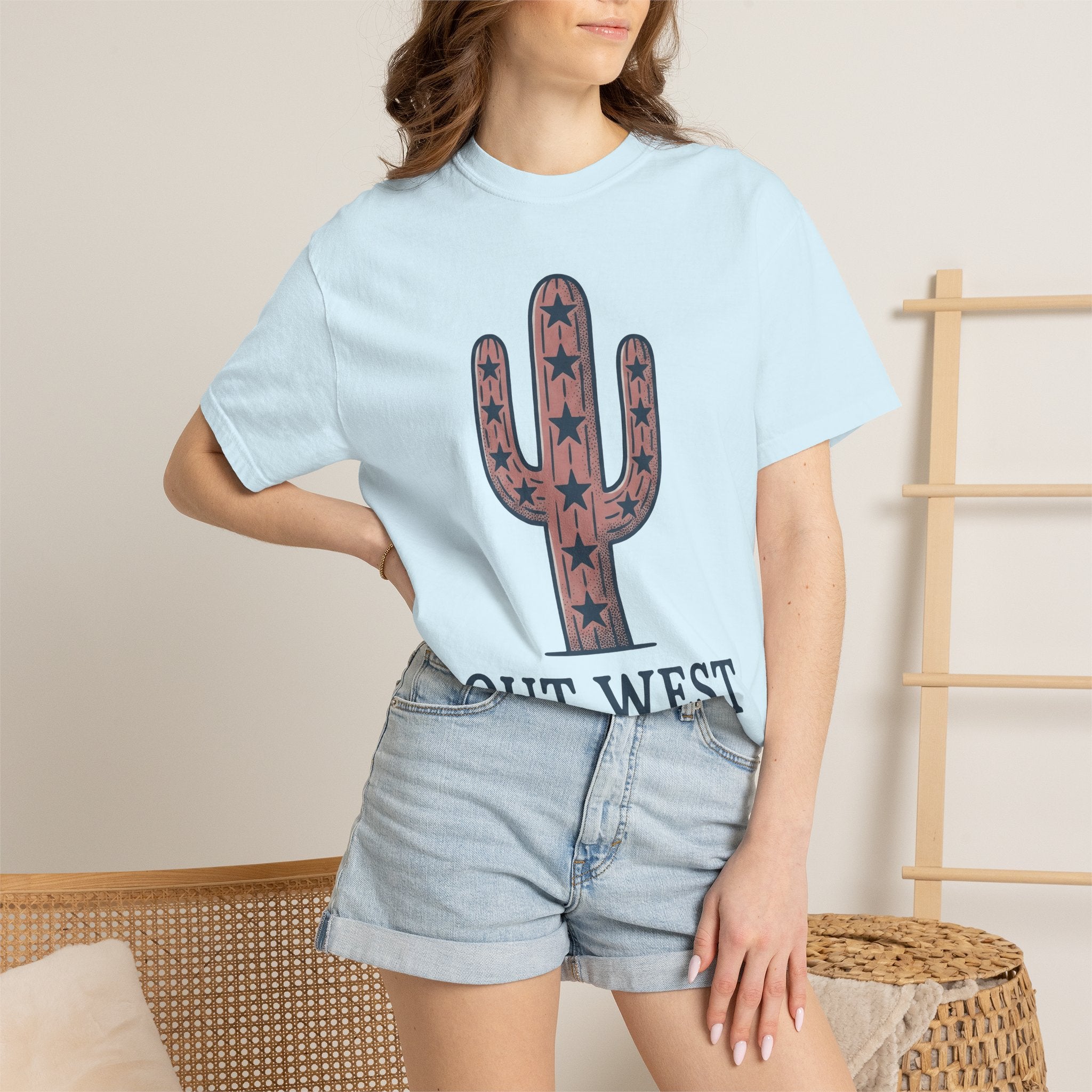 Cactus Art Shirt Cowgirl Wilderness Gift Women Cowboy Tee Succulent T-Shirt Rodeo Fan Western Tshirt Outdoor Graphic Retro Star Shapes