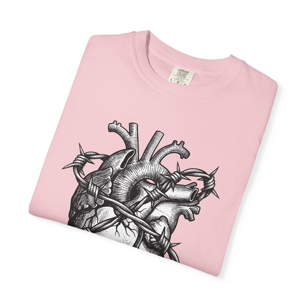 Human Heart Shirt Anatomical Heart Dark Gift Women Ink Tee Heart T-Shirt Cardiac Enthusiast Tattoo Tshirt Gothic Graphic Retro Wire Tshirt