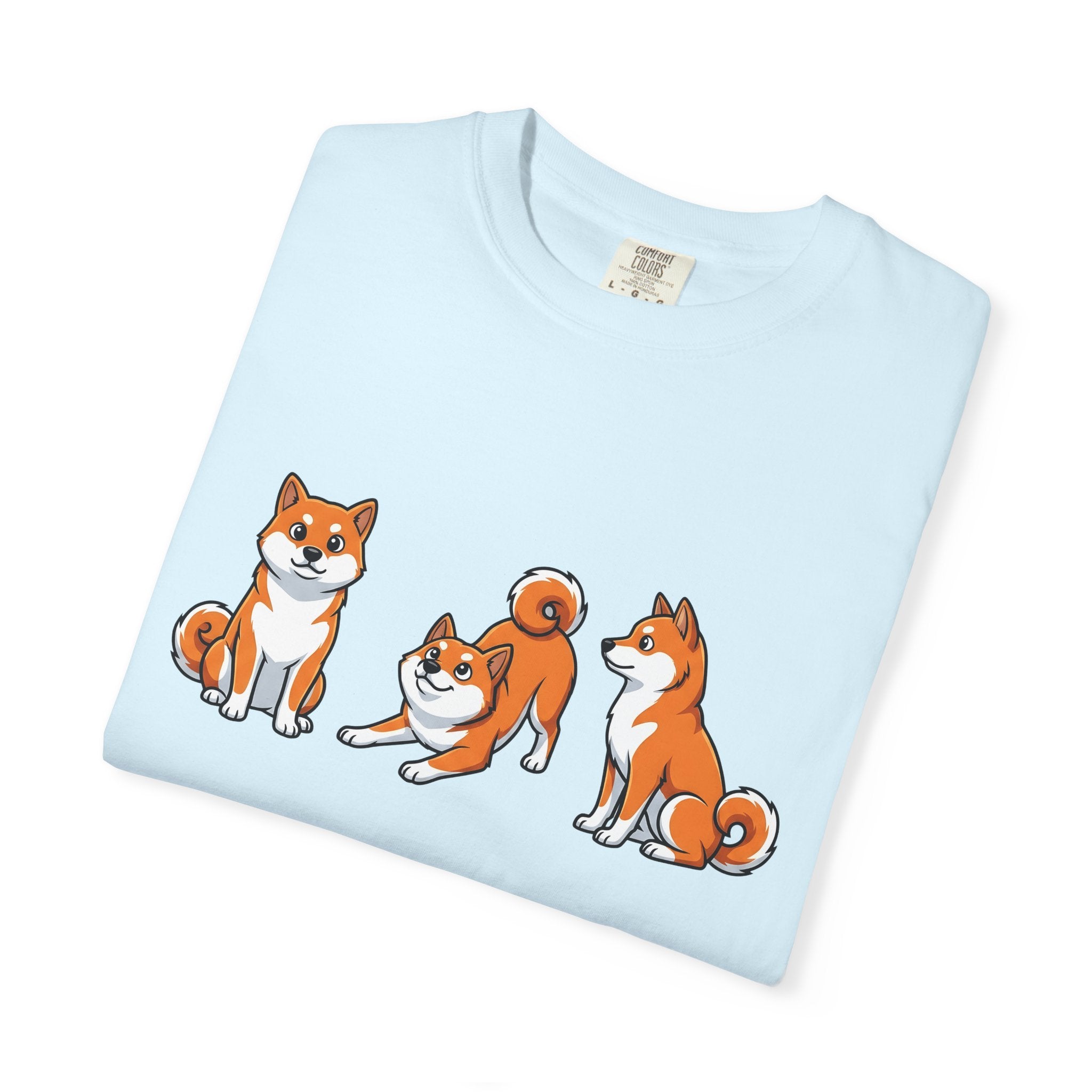 Shiba Inu Dogs Shirt Dog Fauna Gift Women Line Art Tee Shiba Inu T-Shirt Dog Fan Drawing Graphic Tshirt Doodle Fun Pose Tshirt