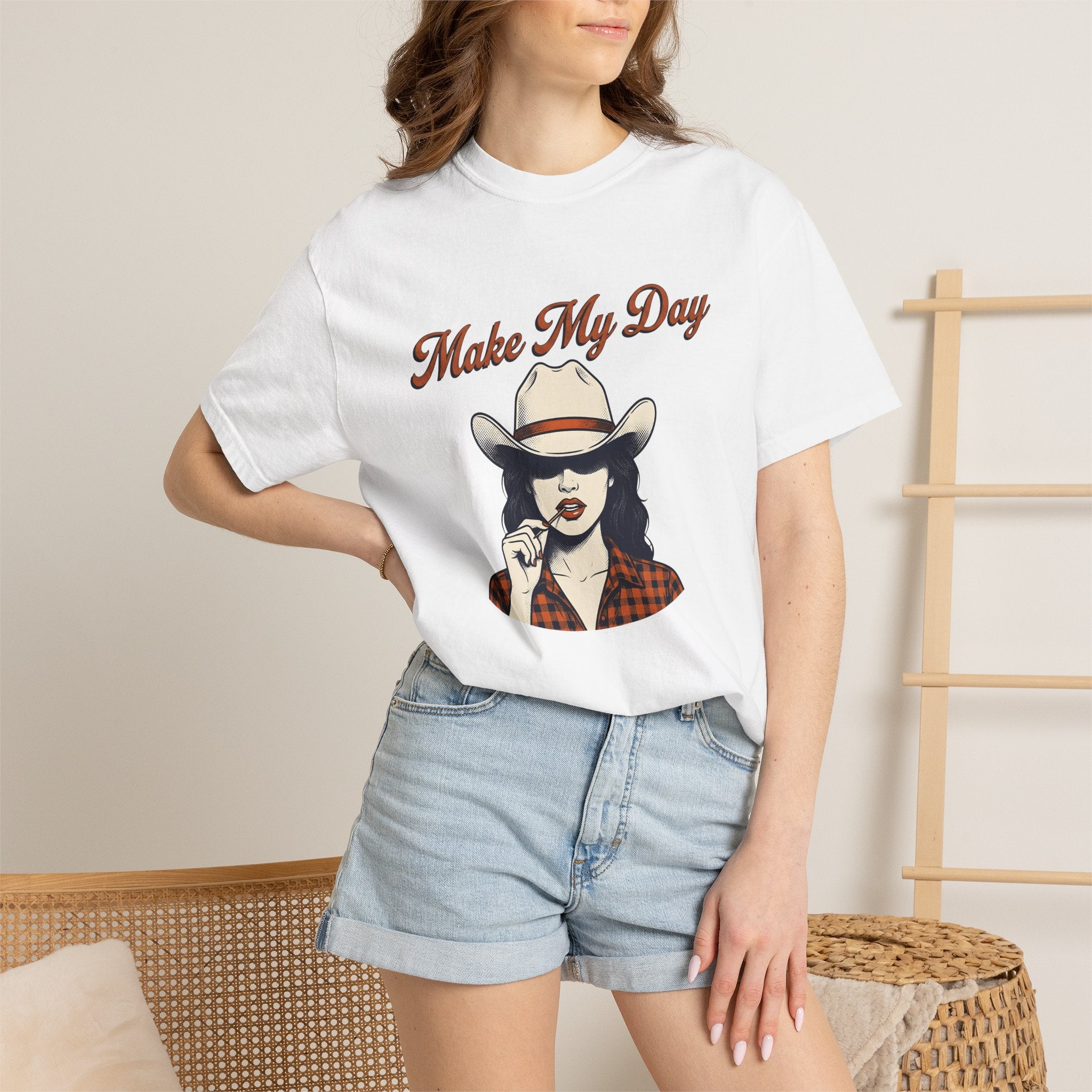 Cowgirl Print Shirt Cowgirl Cowboy Gift Women Distressed Tee Western Tee Rodeo Fan Vintage Tshirt Cowboy Graphic Classic Western Hat Tshirt