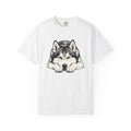 Husky Dog Shirt Dog Pet Gift Women Hand Drawn Tee Siberian Husky T-Shirt Dog Owner Fan Alaskan Malamute Tshirt Pet Graphic Minimalist Animal
