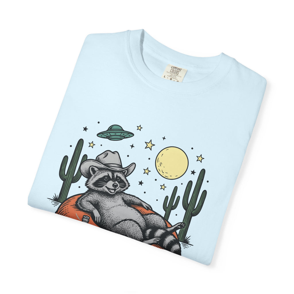 Raccoon Cowboy Shirt Cowgirl Rodeo Gift Women Sketch Tee Trash Panda T-Shirt Cowboy Fan Bandit Tshirt Rodeo Graphic Retro Cactus Tshirt