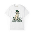 Golden Retriever Shirt St Patrick's Day Dog Gift Women Vintage Tee Retriever T-Shirt Luck Fan Retro Tshirt Dog Graphic Hand Drawn Shamrock