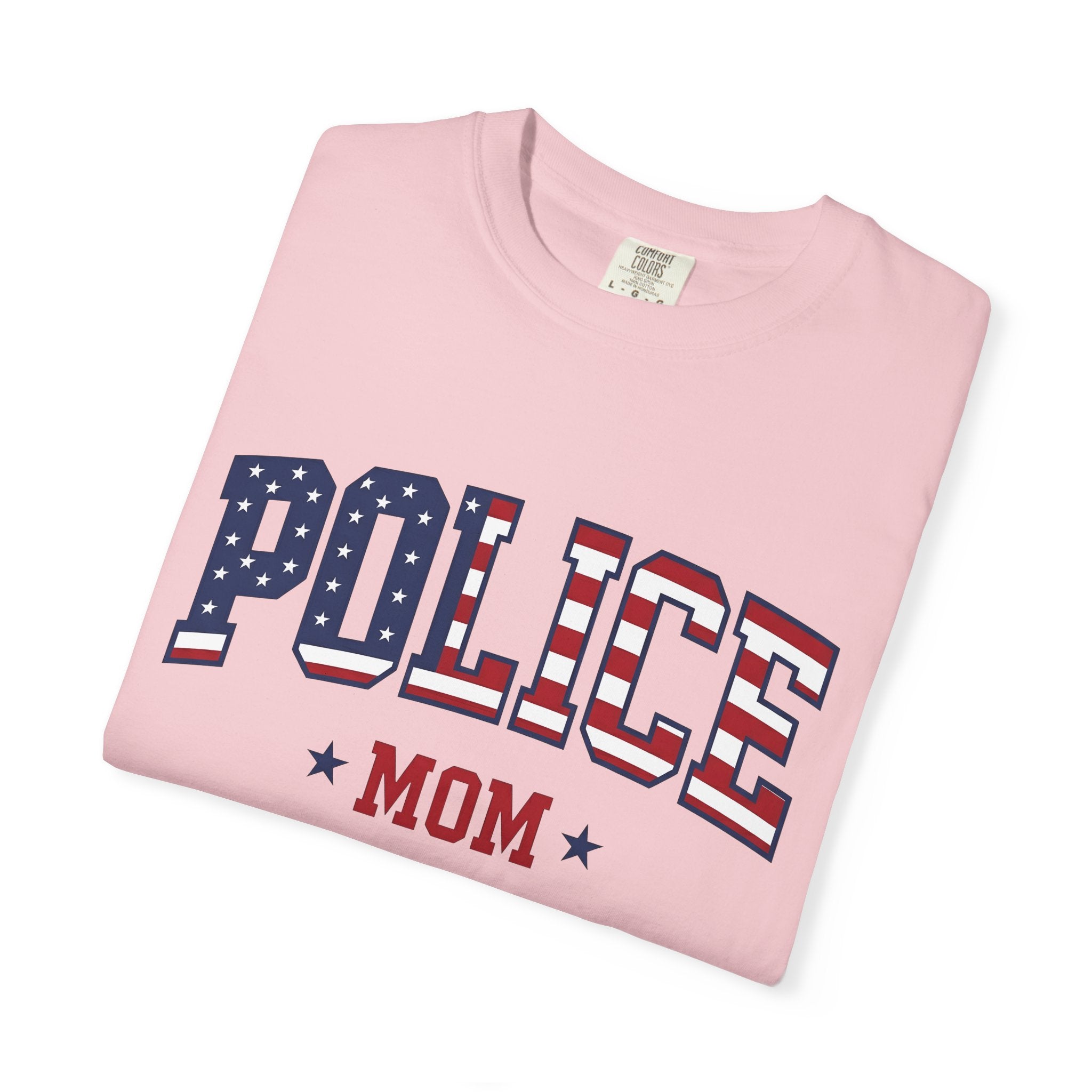 Law Enforcement Badge Shirt Police Mom Kin Gift Women Illustrative Tee Badge T-Shirt Police Mother Enthusiast Illustrated Tshirt Family