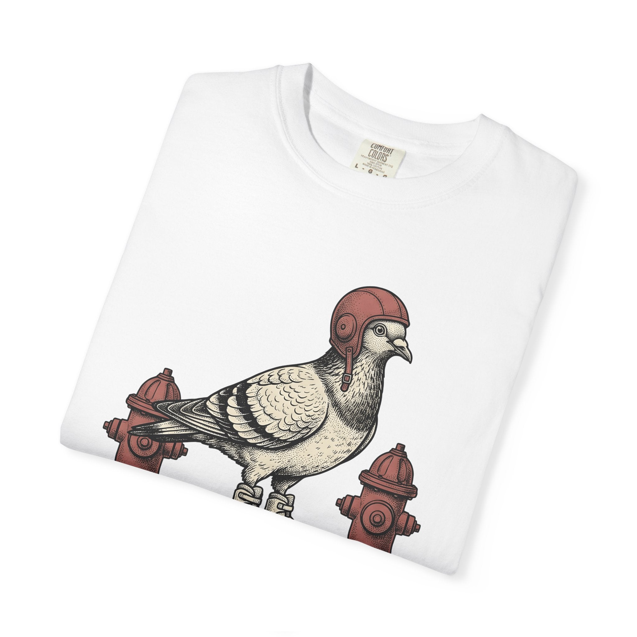 Roller Skating Dove Shirt Funny Pet Gift Women Classic Tee Roller Skate T-Shirt Humor Fan Retro Tshirt Animal Graphic Doodle Water Hydrant